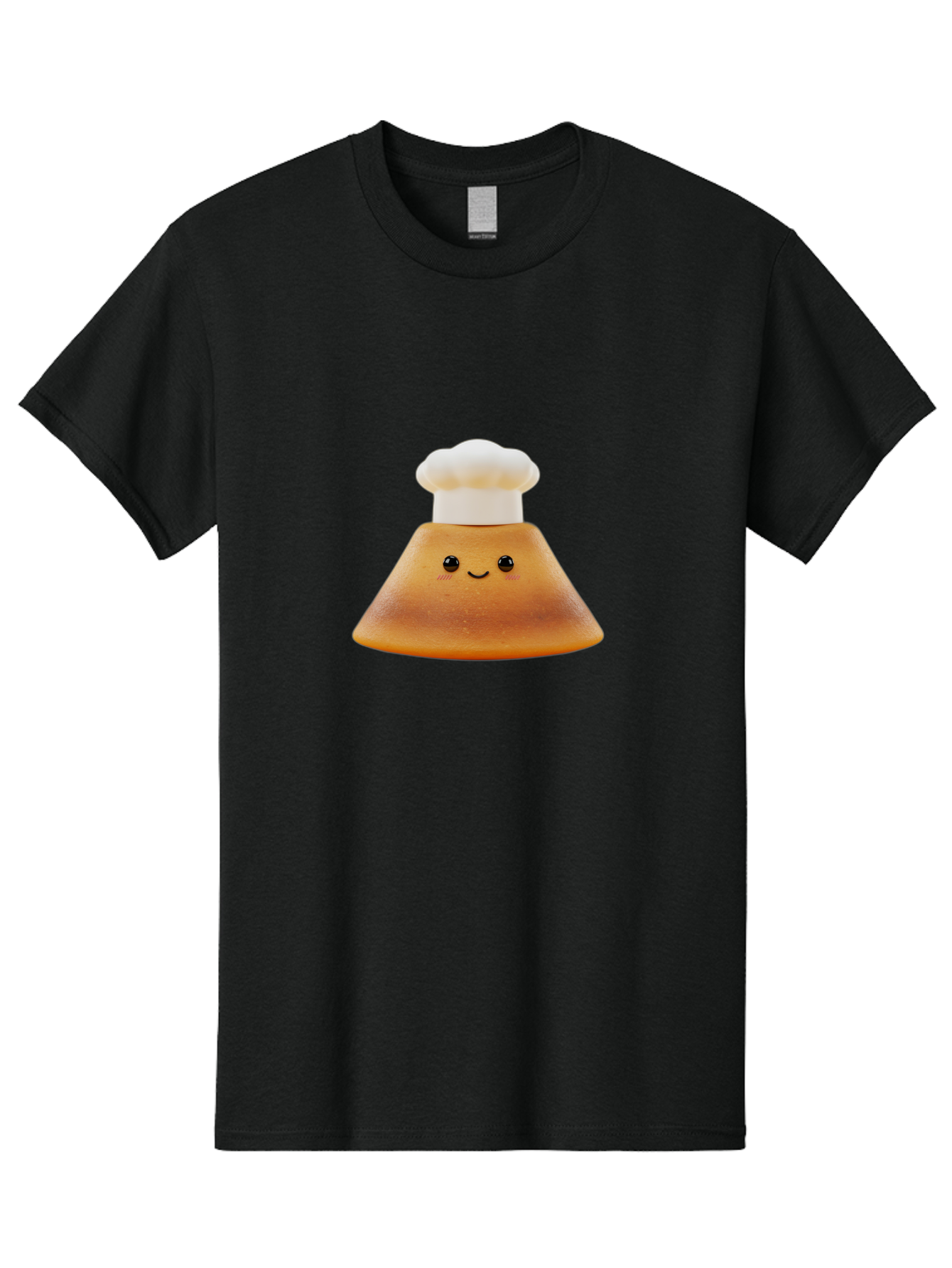 Smiling-Pancake Men'S Graphic Tee, 100% Cotton, Comfortable Casual Summer Wear, Machine Washable, Smiling Pancake, Chef Hat, Cartoon Style, Cute Breakfast Food, Fluffy Pancake, Adorable Character, Funny Face, Kawaii Culture, Breakfast Theme, Bab425 25
