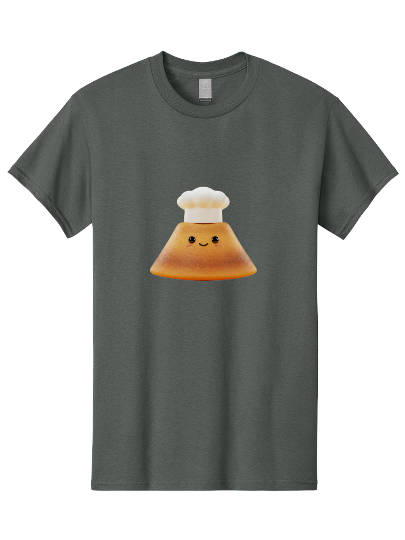 Smiling-Pancake Men'S Graphic Tee, 100% Cotton, Comfortable Casual Summer Wear, Machine Washable, Smiling Pancake, Chef Hat, Cartoon Style, Cute Breakfast Food, Fluffy Pancake, Adorable Character, Funny Face, Kawaii Culture, Breakfast Theme, Bab425 9