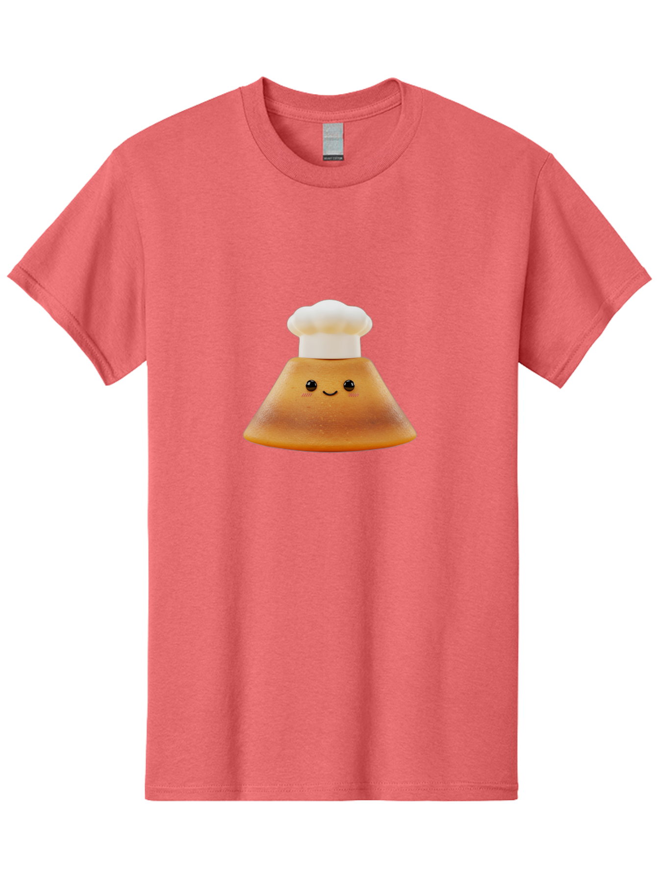 Smiling-Pancake Men'S Graphic Tee, 100% Cotton, Comfortable Casual Summer Wear, Machine Washable, Smiling Pancake, Chef Hat, Cartoon Style, Cute Breakfast Food, Fluffy Pancake, Adorable Character, Funny Face, Kawaii Culture, Breakfast Theme, Bab425 7