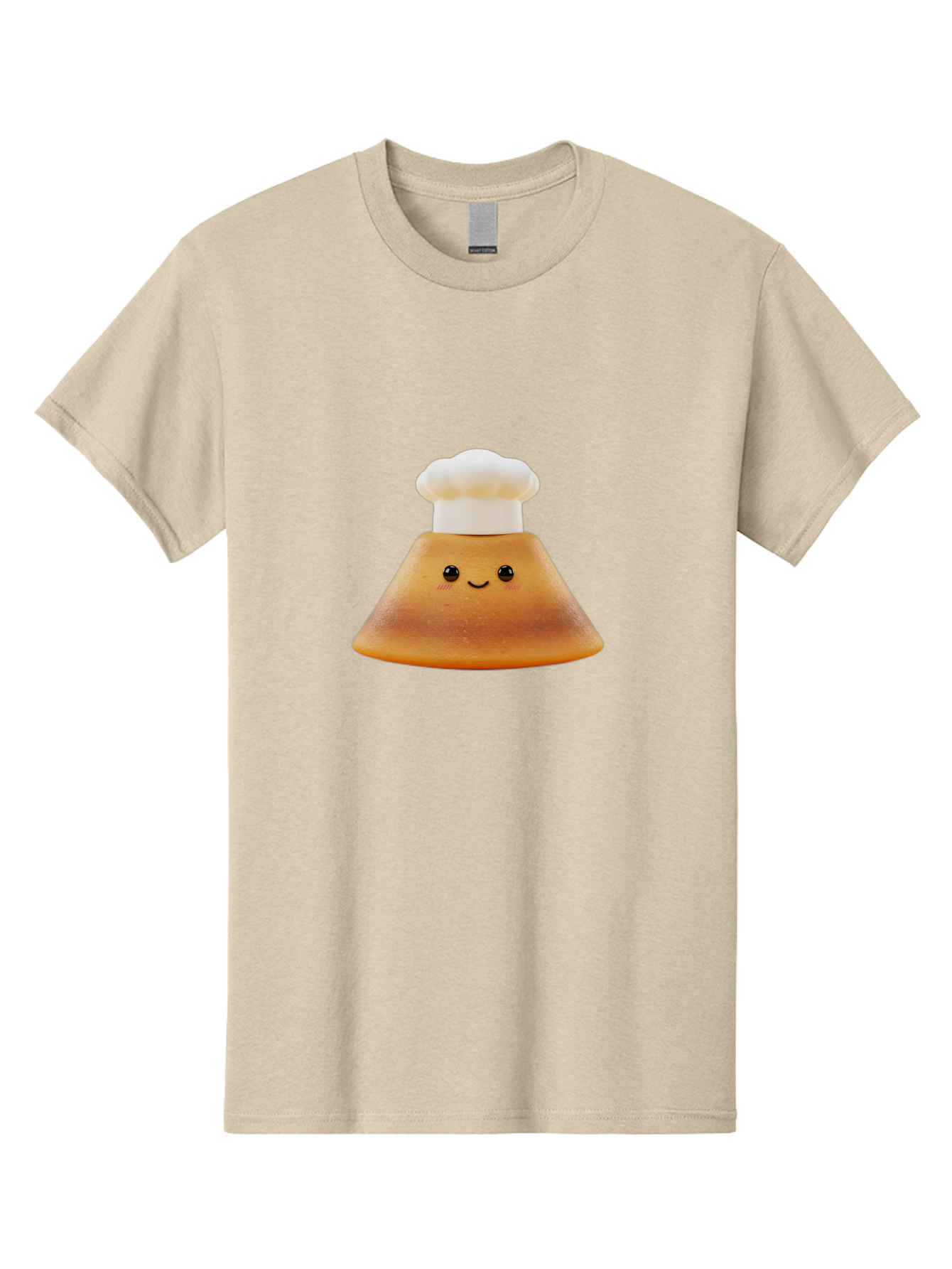Smiling-Pancake Men'S Graphic Tee, 100% Cotton, Comfortable Casual Summer Wear, Machine Washable, Smiling Pancake, Chef Hat, Cartoon Style, Cute Breakfast Food, Fluffy Pancake, Adorable Character, Funny Face, Kawaii Culture, Breakfast Theme, Bab425 5