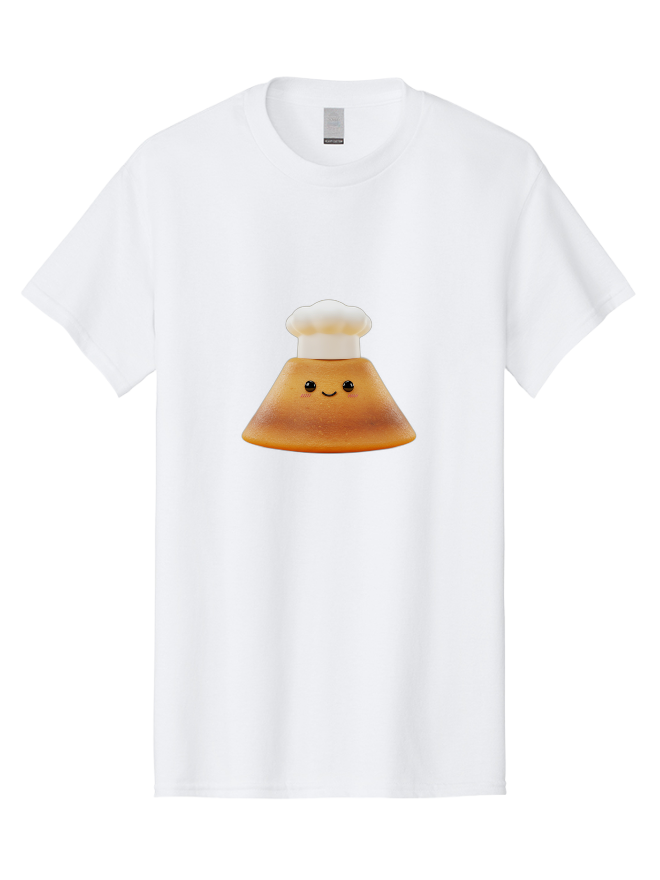 Smiling-Pancake Men'S Graphic Tee, 100% Cotton, Comfortable Casual Summer Wear, Machine Washable, Smiling Pancake, Chef Hat, Cartoon Style, Cute Breakfast Food, Fluffy Pancake, Adorable Character, Funny Face, Kawaii Culture, Breakfast Theme, Bab425 27