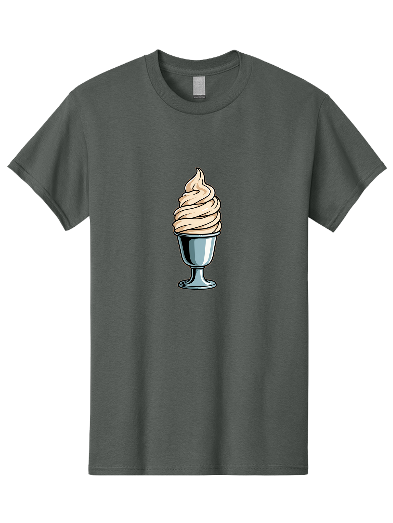 Soft-Serve Men'S Graphic Tee, 100% Cotton, Comfortable Casual Summer Wear, Machine Washable, Soft Serve Ice Cream, Frozen Dessert, Creamy Texture, Ice Cream Treat, Sweet Indulgence, Cold Comfort, Summer Delight, Dessert Lover, Tasty Pleasure Bab437 3
