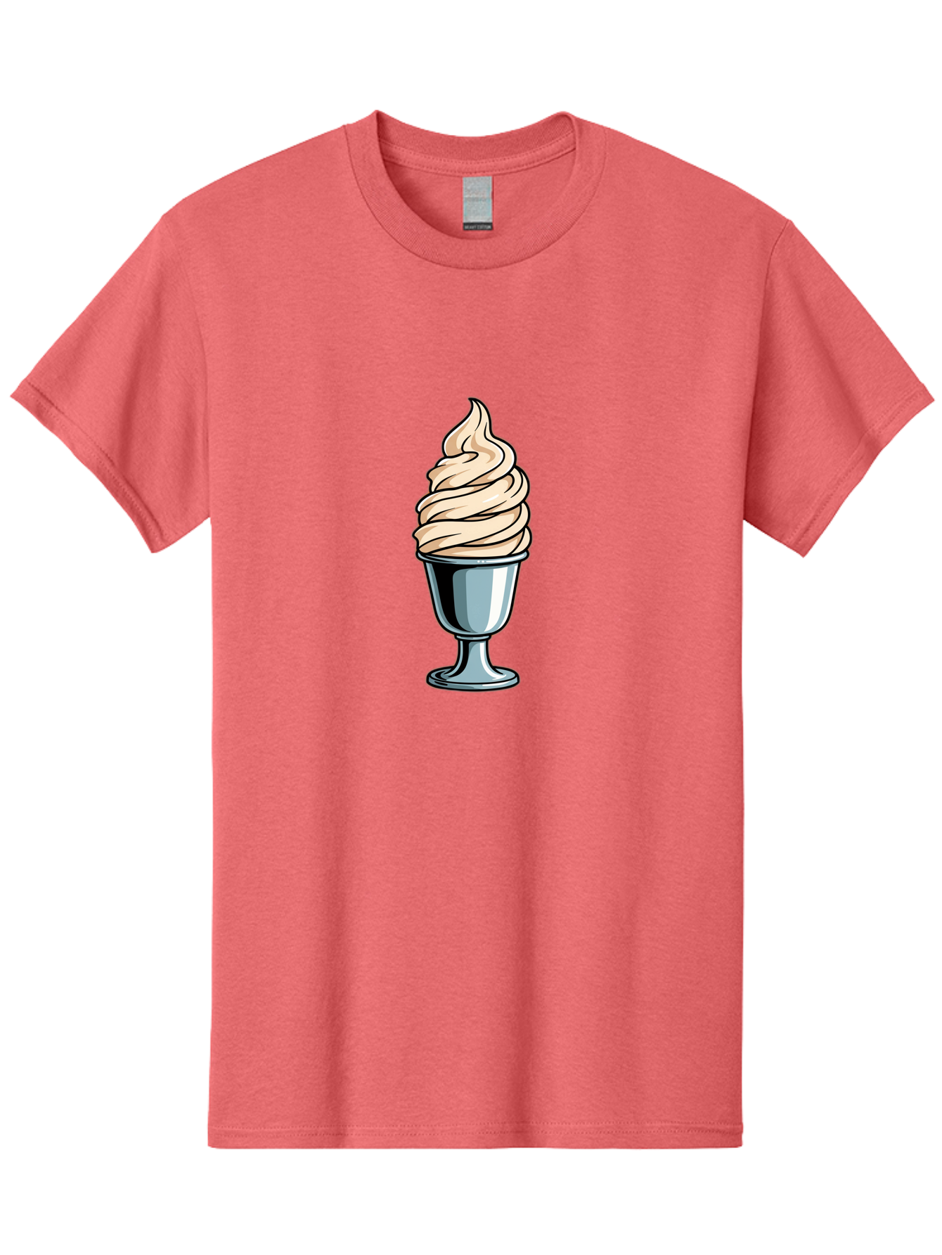 Soft-Serve Men'S Graphic Tee, 100% Cotton, Comfortable Casual Summer Wear, Machine Washable, Soft Serve Ice Cream, Frozen Dessert, Creamy Texture, Ice Cream Treat, Sweet Indulgence, Cold Comfort, Summer Delight, Dessert Lover, Tasty Pleasure Bab437 5