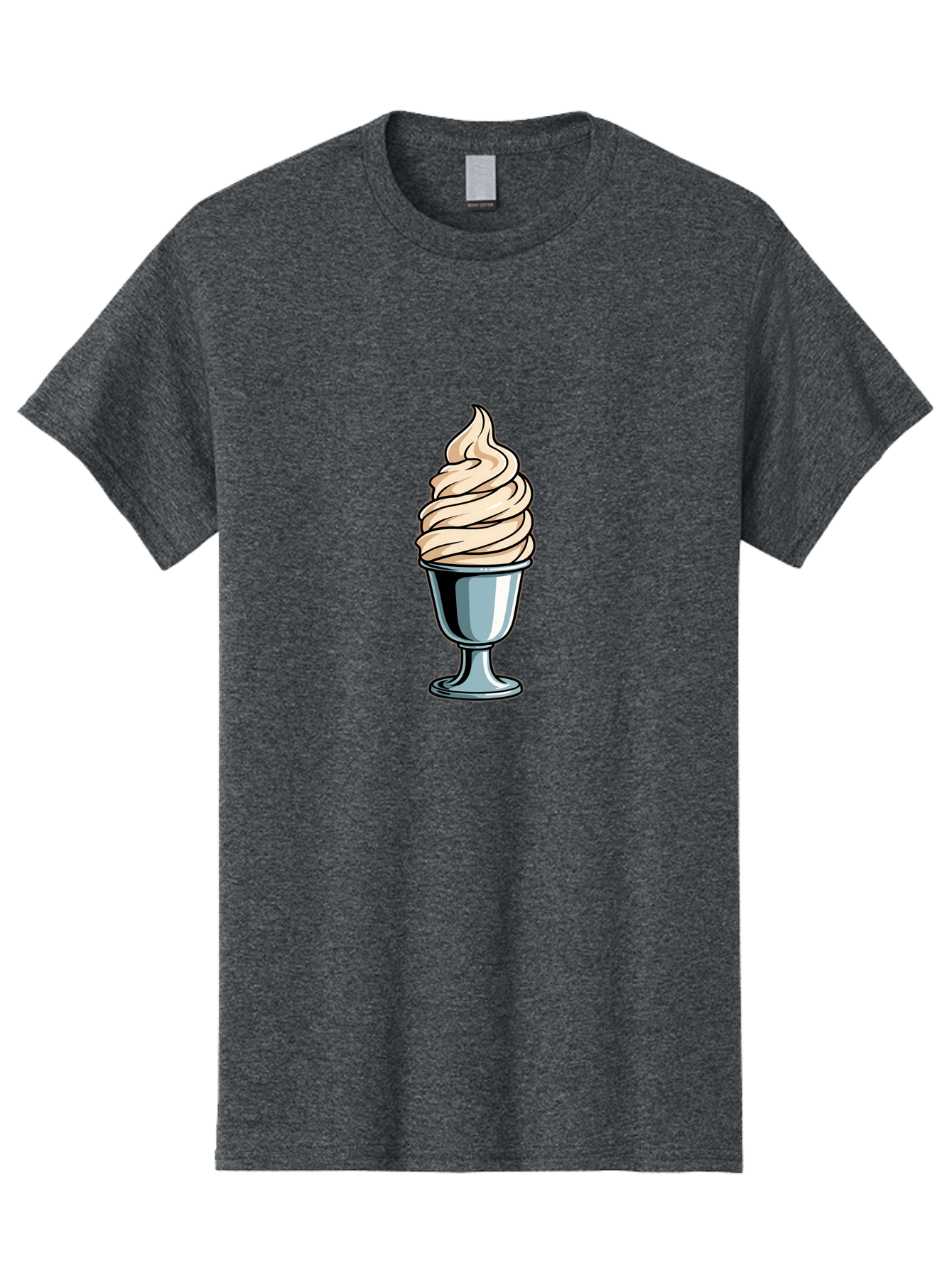 Soft-Serve Men'S Graphic Tee, 100% Cotton, Comfortable Casual Summer Wear, Machine Washable, Soft Serve Ice Cream, Frozen Dessert, Creamy Texture, Ice Cream Treat, Sweet Indulgence, Cold Comfort, Summer Delight, Dessert Lover, Tasty Pleasure Bab437 21