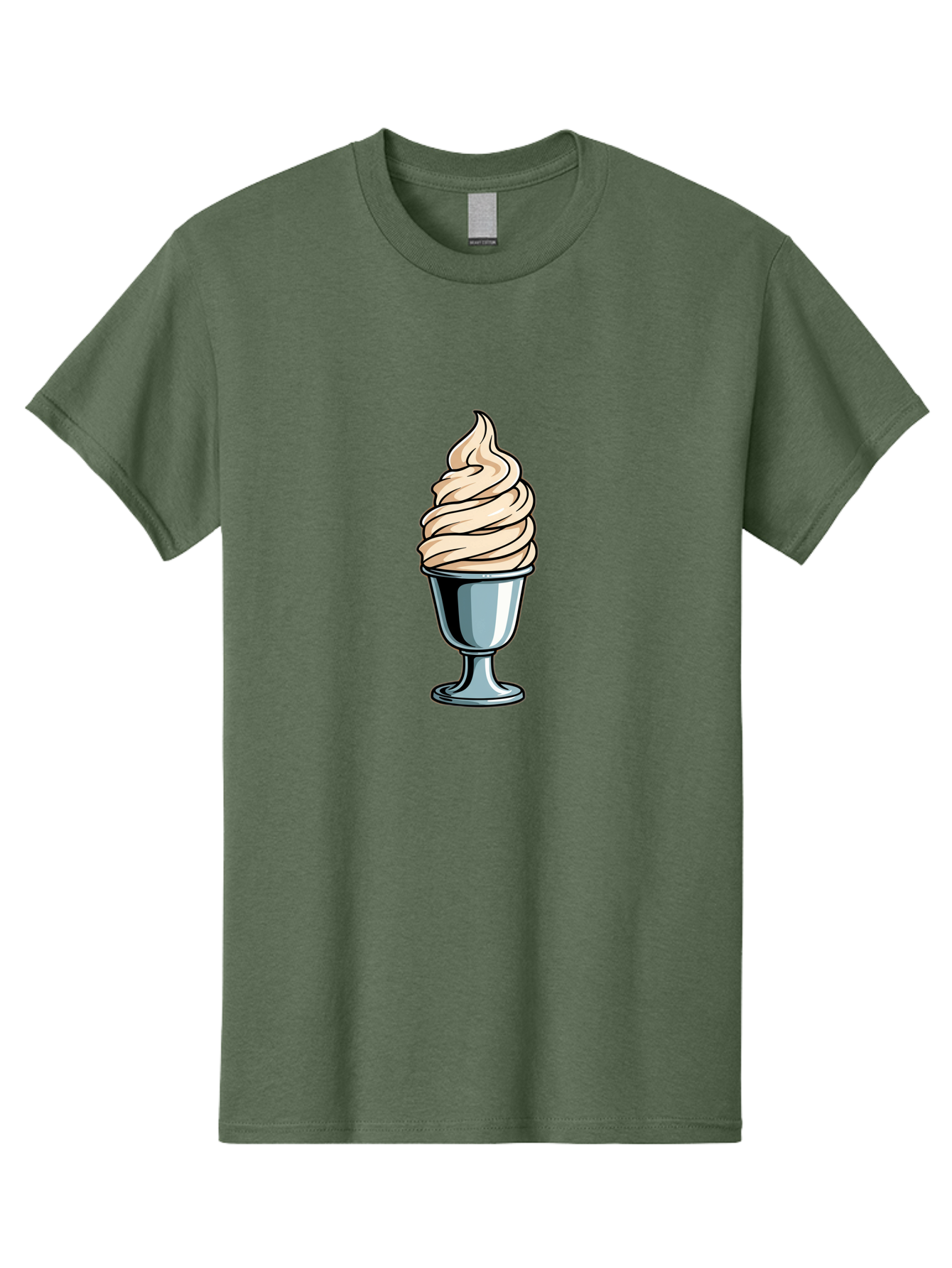 Soft-Serve Men'S Graphic Tee, 100% Cotton, Comfortable Casual Summer Wear, Machine Washable, Soft Serve Ice Cream, Frozen Dessert, Creamy Texture, Ice Cream Treat, Sweet Indulgence, Cold Comfort, Summer Delight, Dessert Lover, Tasty Pleasure Bab437 15
