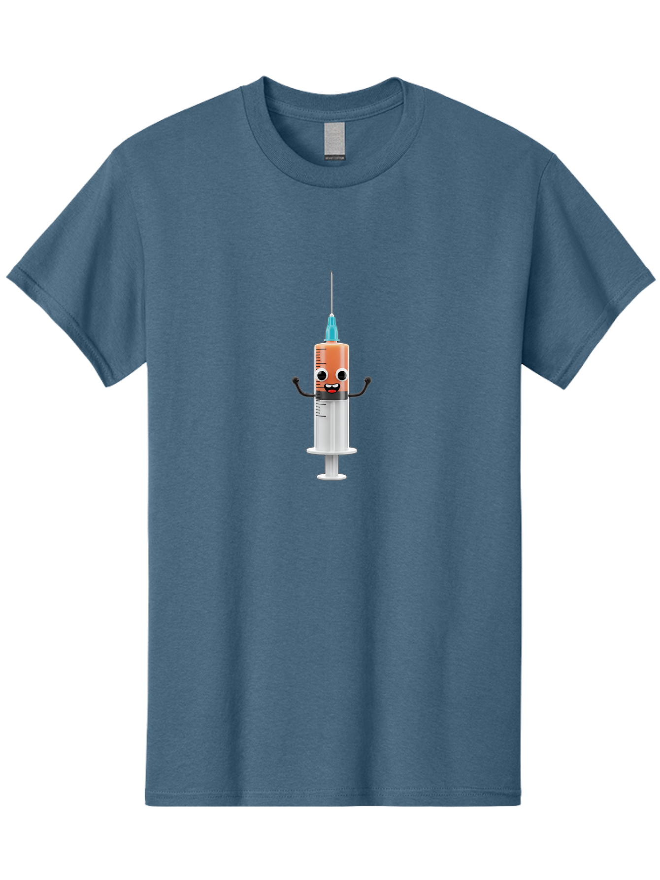 Syringe-Cartoon-Character Men'S Graphic Tee, 100% Cotton, Comfortable Casual Summer Wear, Machine Washable, Syringe Character, Vaccination, Medical Symbol, Cartoon Character, Funny Syringe, Immunization, Vaccine Representation, Health Care Bab484 15