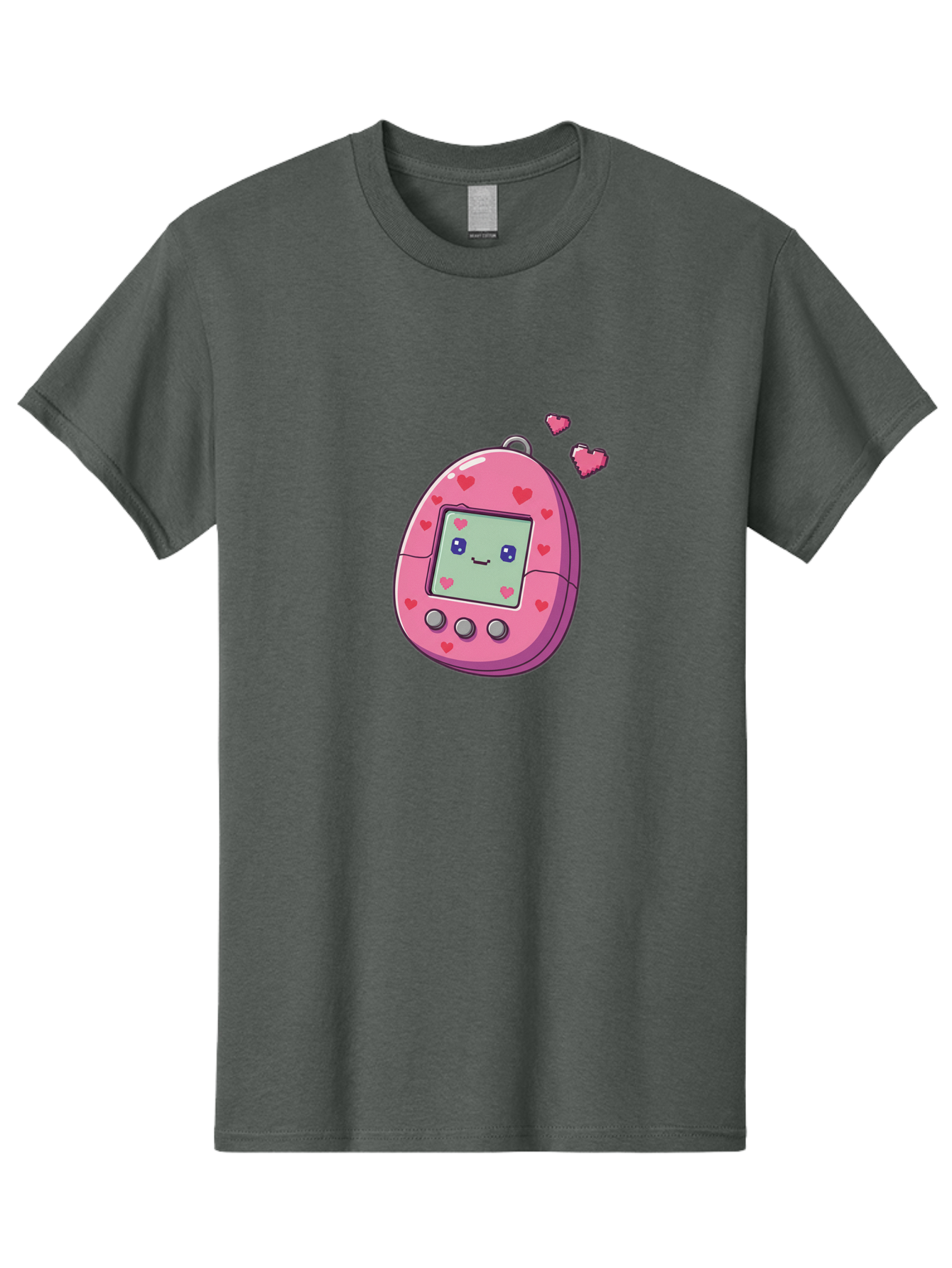 Tamagotchi-1 Men'S Graphic Tee, 100% Cotton, Comfortable Casual Summer Wear, Machine Washable, Pink Digital Pet, Heart Designs, Cute Character, Cartoon Style, Nostalgic Toy, Retro Gaming, 90S Kids, Digital Creature Bab490 23