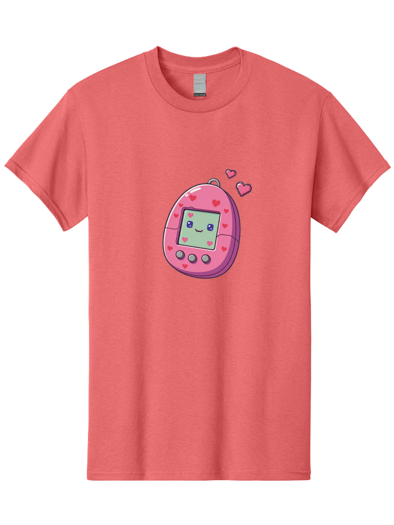 Tamagotchi-1 Men'S Graphic Tee, 100% Cotton, Comfortable Casual Summer Wear, Machine Washable, Pink Digital Pet, Heart Designs, Cute Character, Cartoon Style, Nostalgic Toy, Retro Gaming, 90S Kids, Digital Creature Bab490 15
