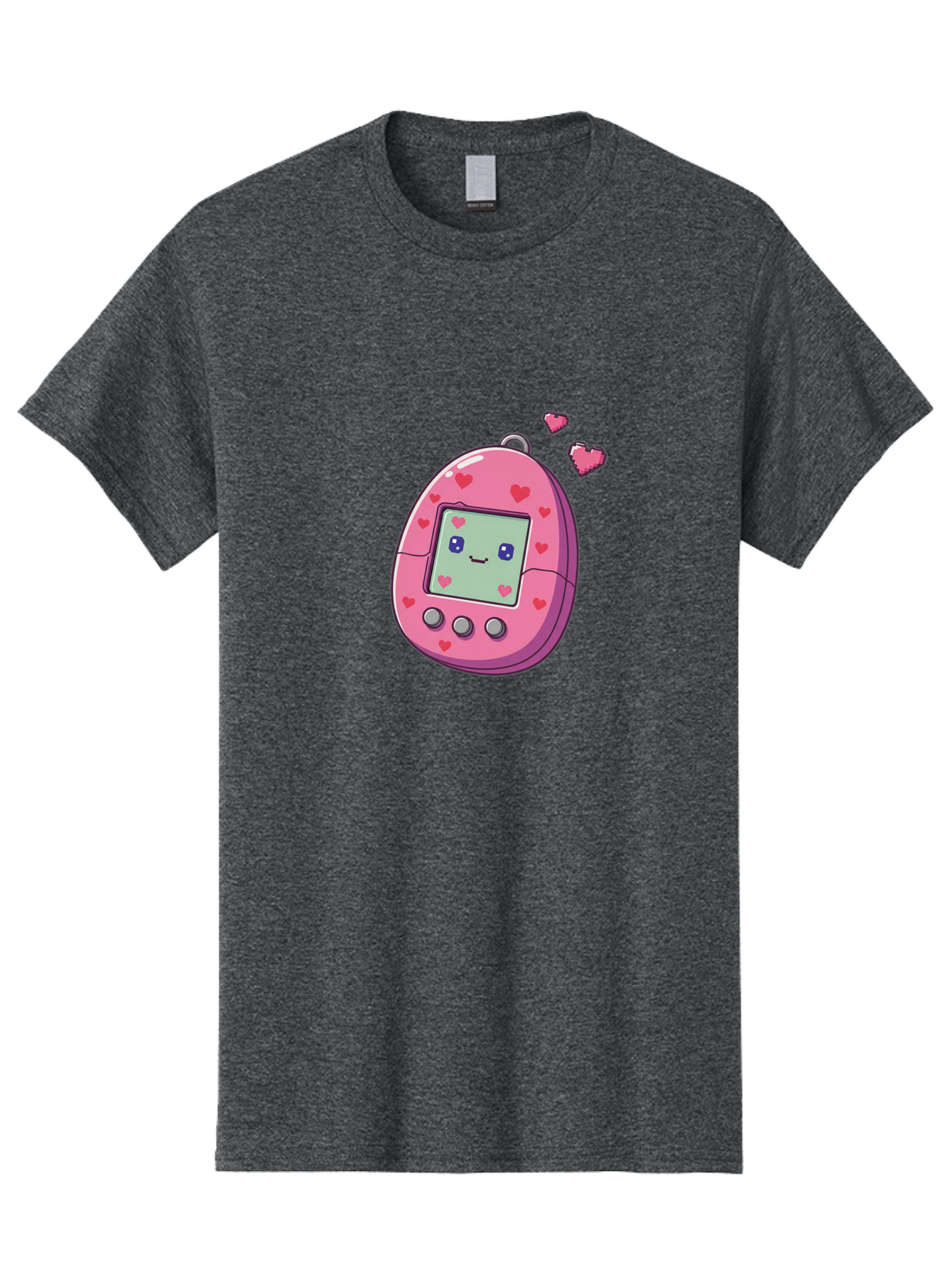 Tamagotchi-1 Men'S Graphic Tee, 100% Cotton, Comfortable Casual Summer Wear, Machine Washable, Pink Digital Pet, Heart Designs, Cute Character, Cartoon Style, Nostalgic Toy, Retro Gaming, 90S Kids, Digital Creature Bab490 5