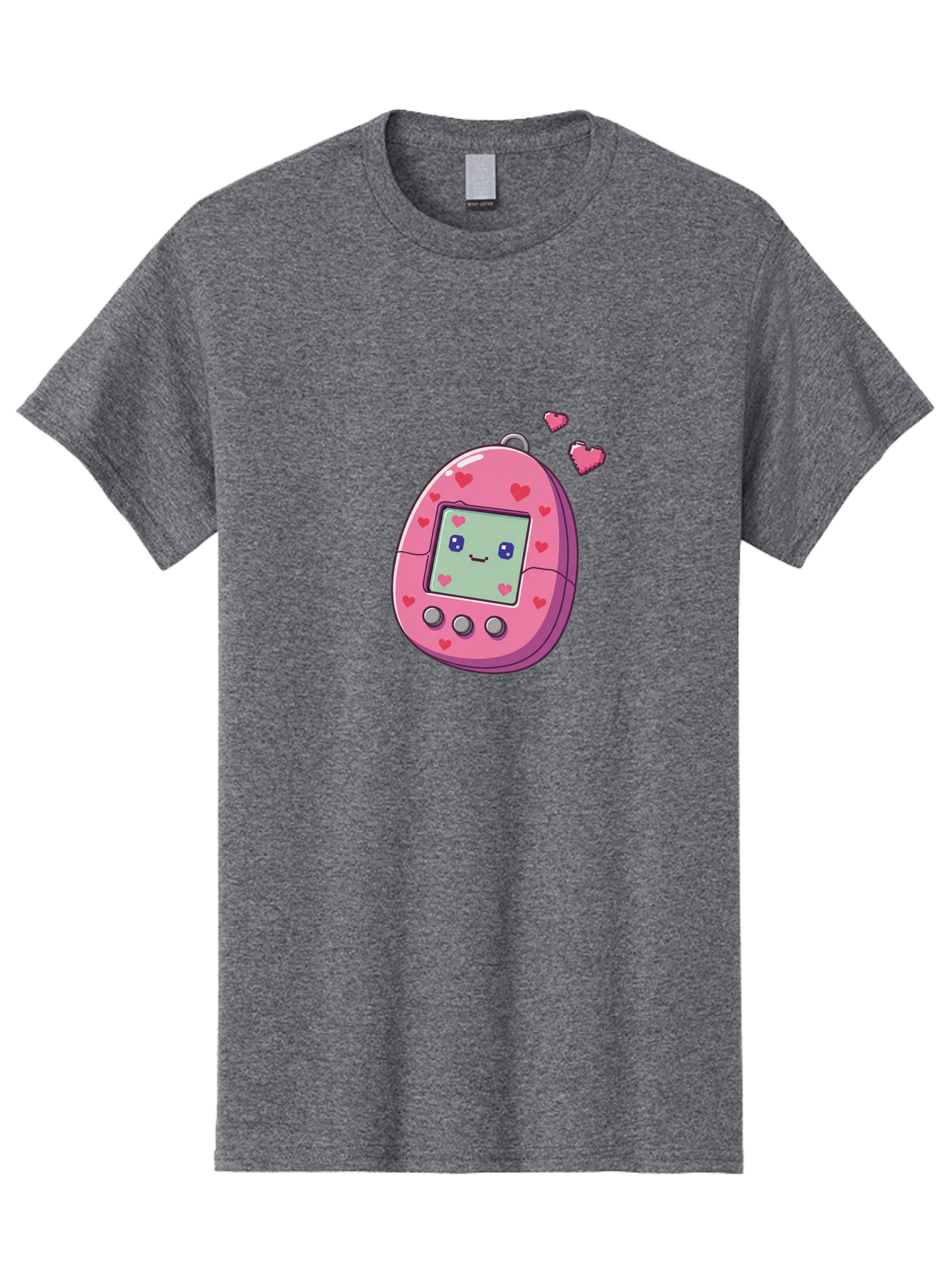 Tamagotchi-1 Men'S Graphic Tee, 100% Cotton, Comfortable Casual Summer Wear, Machine Washable, Pink Digital Pet, Heart Designs, Cute Character, Cartoon Style, Nostalgic Toy, Retro Gaming, 90S Kids, Digital Creature Bab490 13