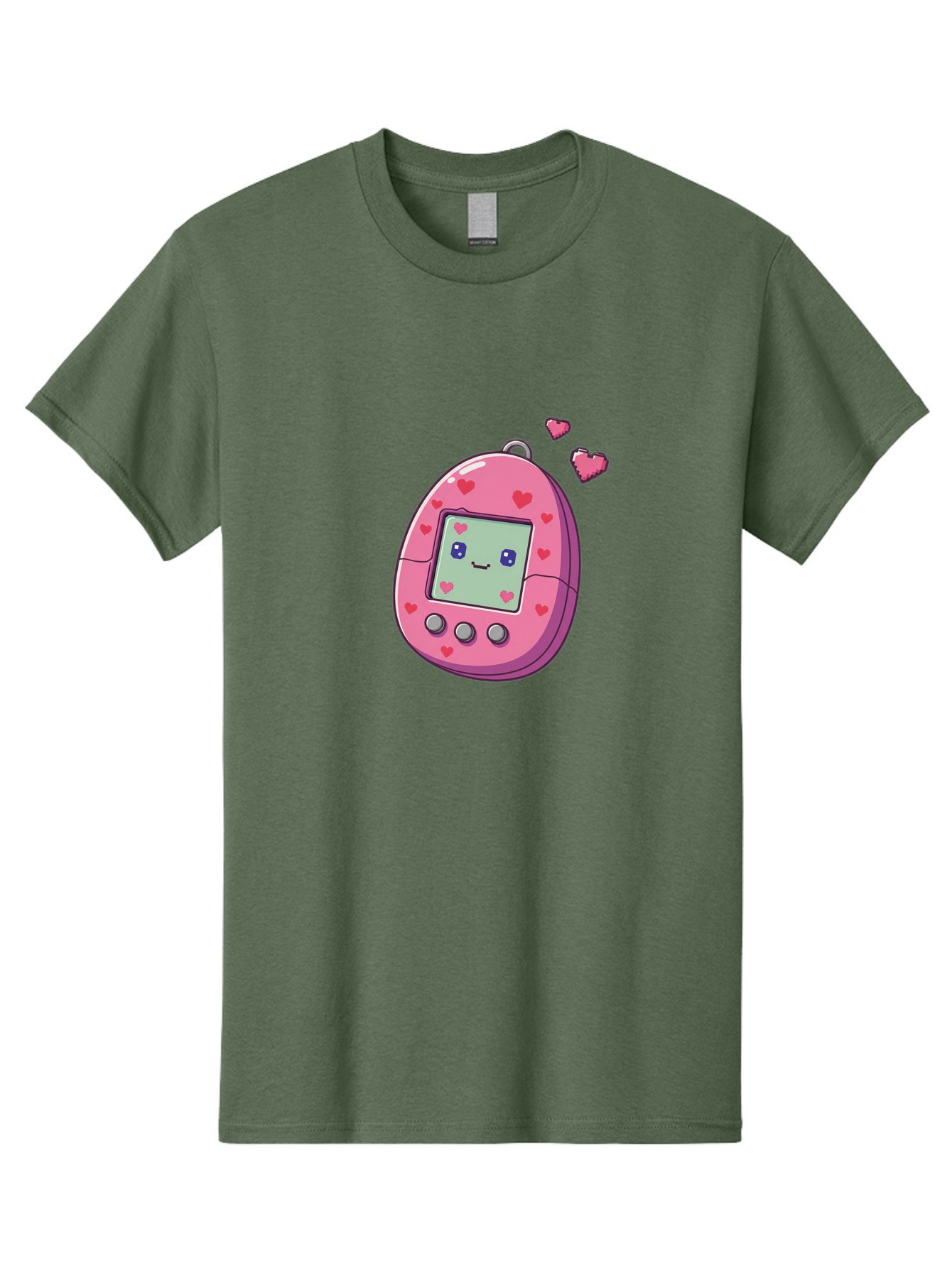 Tamagotchi-1 Men'S Graphic Tee, 100% Cotton, Comfortable Casual Summer Wear, Machine Washable, Pink Digital Pet, Heart Designs, Cute Character, Cartoon Style, Nostalgic Toy, Retro Gaming, 90S Kids, Digital Creature Bab490 7