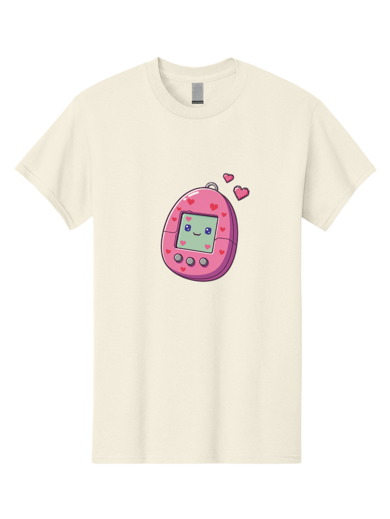 Tamagotchi-1 Men'S Graphic Tee, 100% Cotton, Comfortable Casual Summer Wear, Machine Washable, Pink Digital Pet, Heart Designs, Cute Character, Cartoon Style, Nostalgic Toy, Retro Gaming, 90S Kids, Digital Creature Bab490 17