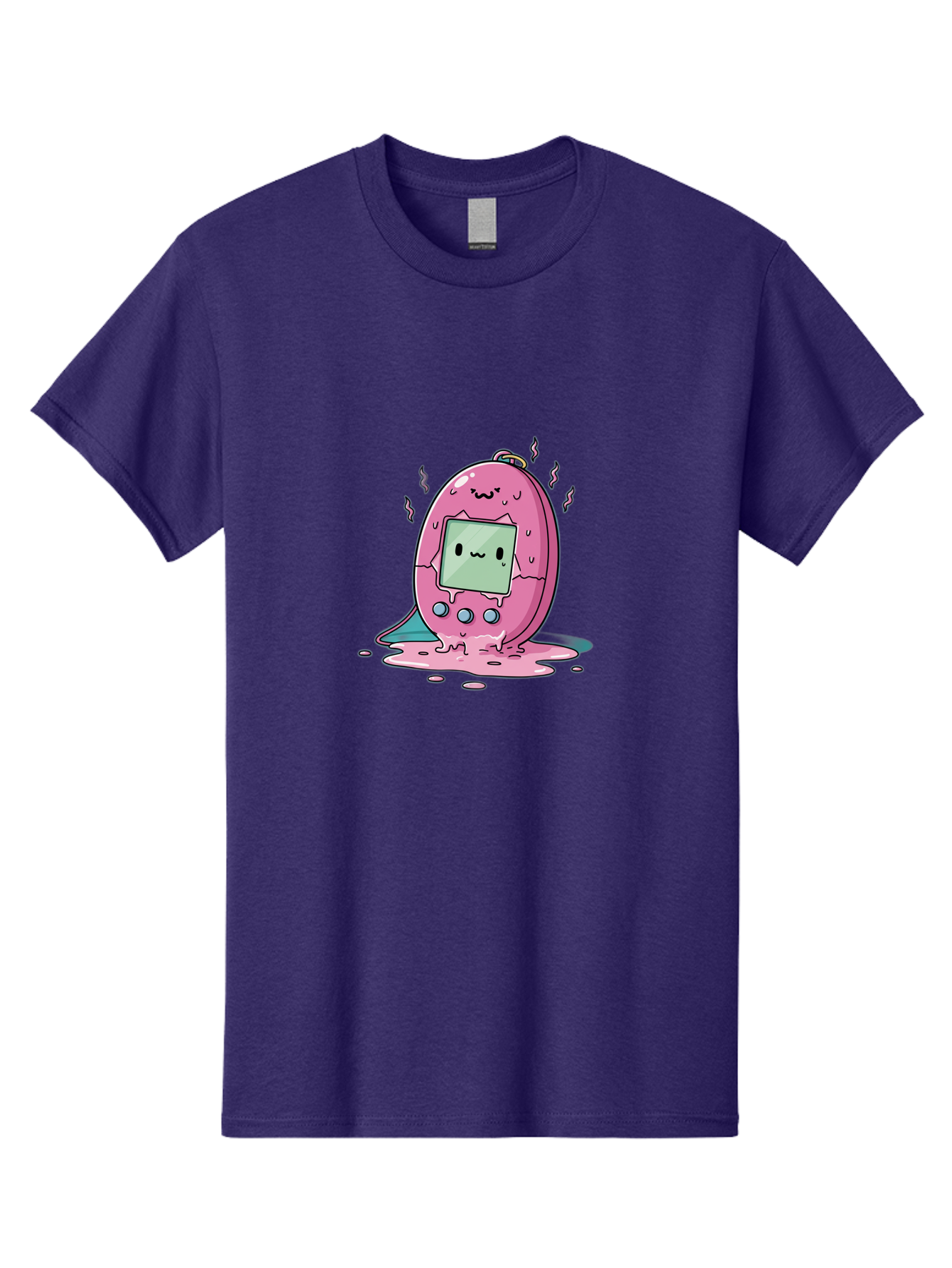 Tamagotchi-11 Men'S Graphic Tee, 100% Cotton, Comfortable Casual Summer Wear, Machine Washable, Pink Digital Pet, Broken Screen, Sad Face, Melting Toy, Nostalgic 90S, Retro Gaming, Cartoon Style, Kawaii Aesthetic Bab492 15