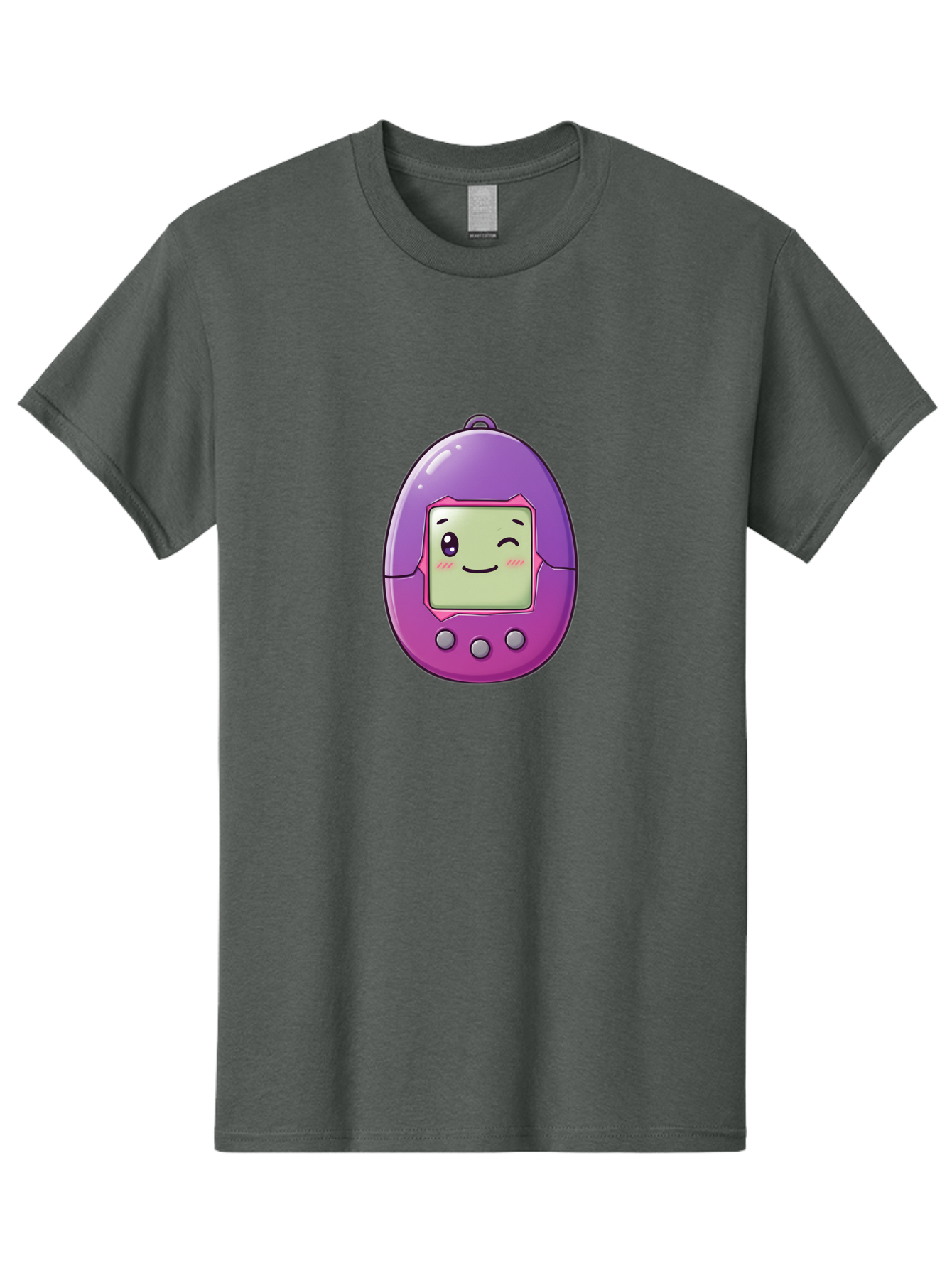 Tamagotchi-2 Men'S Graphic Tee, 100% Cotton, Comfortable Casual Summer Wear, Machine Washable, Digital Pet, Cartoon Character, Kawaii Culture, Retro Gaming, Nostalgic Toy, Egg-Shaped Device, Purple And Pink, Cute Design, 90S Nostalgia, Bab496 29