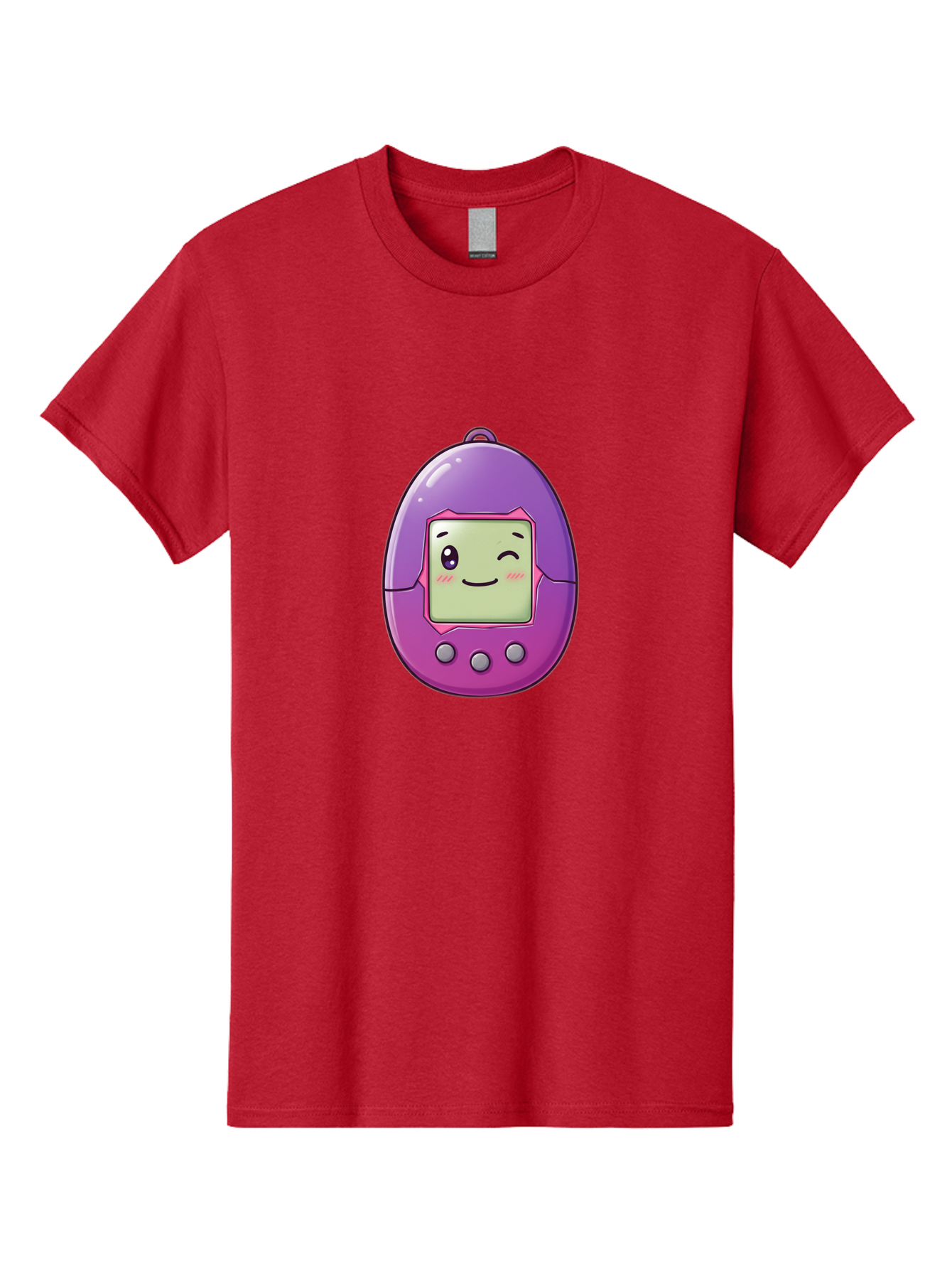 Tamagotchi-2 Men'S Graphic Tee, 100% Cotton, Comfortable Casual Summer Wear, Machine Washable, Digital Pet, Cartoon Character, Kawaii Culture, Retro Gaming, Nostalgic Toy, Egg-Shaped Device, Purple And Pink, Cute Design, 90S Nostalgia, Bab496 13
