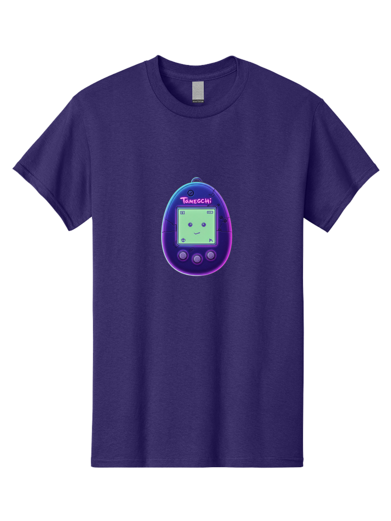 Tamagotchi-4 Men'S Graphic Tee, 100% Cotton, Comfortable Casual Summer Wear, Machine Washable, Retro Digital Pet, Handheld Game, Nostalgic Tech, Purple Egg-Shaped Device, Cute Character, Gaming Nostalgia, 90S Kids, Retro Gaming Culture Bab498 13