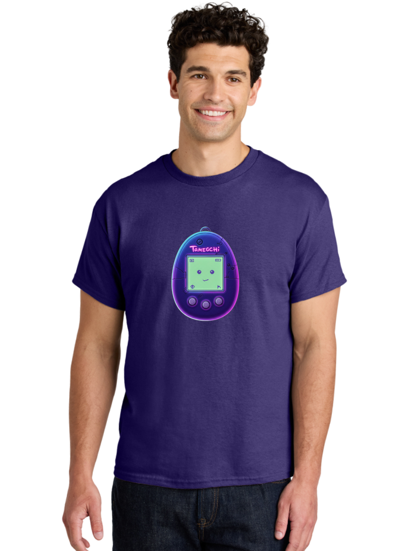 Tamagotchi-4 Men'S Graphic Tee, 100% Cotton, Comfortable Casual Summer Wear, Machine Washable, Retro Digital Pet, Handheld Game, Nostalgic Tech, Purple Egg-Shaped Device, Cute Character, Gaming Nostalgia, 90S Kids, Retro Gaming Culture Bab498 14