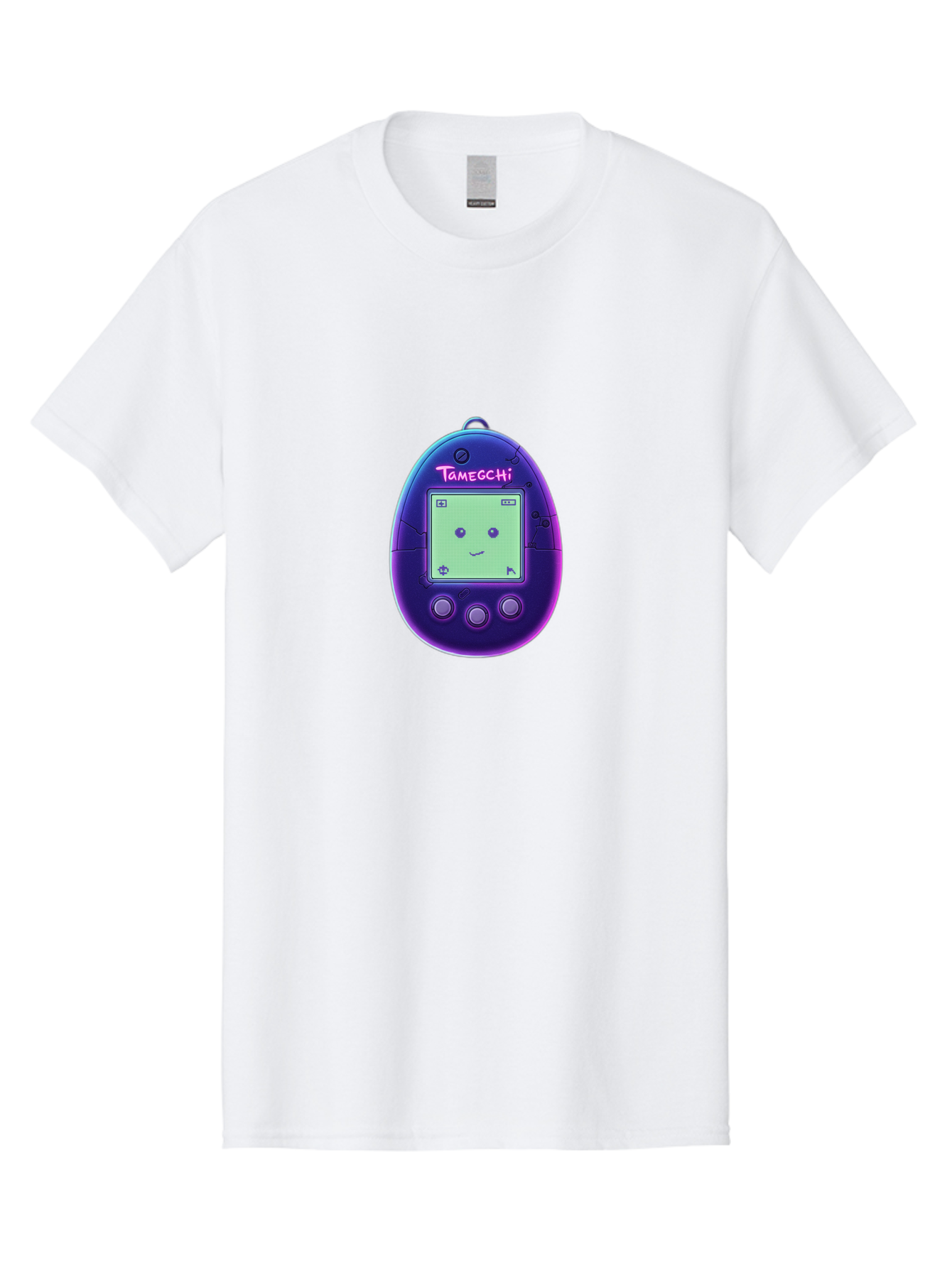 Tamagotchi-4 Men'S Graphic Tee, 100% Cotton, Comfortable Casual Summer Wear, Machine Washable, Retro Digital Pet, Handheld Game, Nostalgic Tech, Purple Egg-Shaped Device, Cute Character, Gaming Nostalgia, 90S Kids, Retro Gaming Culture Bab498 23