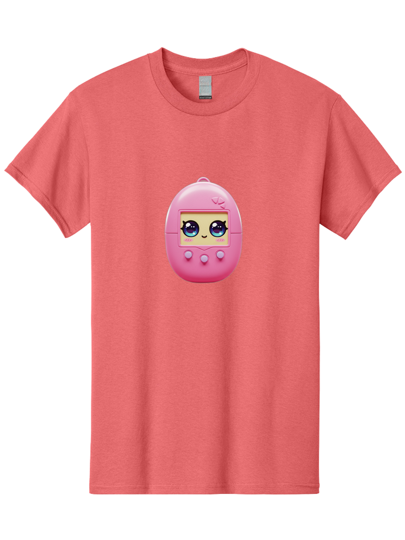 Tamagotchi-6 Men'S Graphic Tee, 100% Cotton, Comfortable Casual Summer Wear, Machine Washable, Pink Digital Pet, Cartoon Eyes, Kawaii Character, Nostalgia, Retro Gaming, Digital Creature Bab500 11