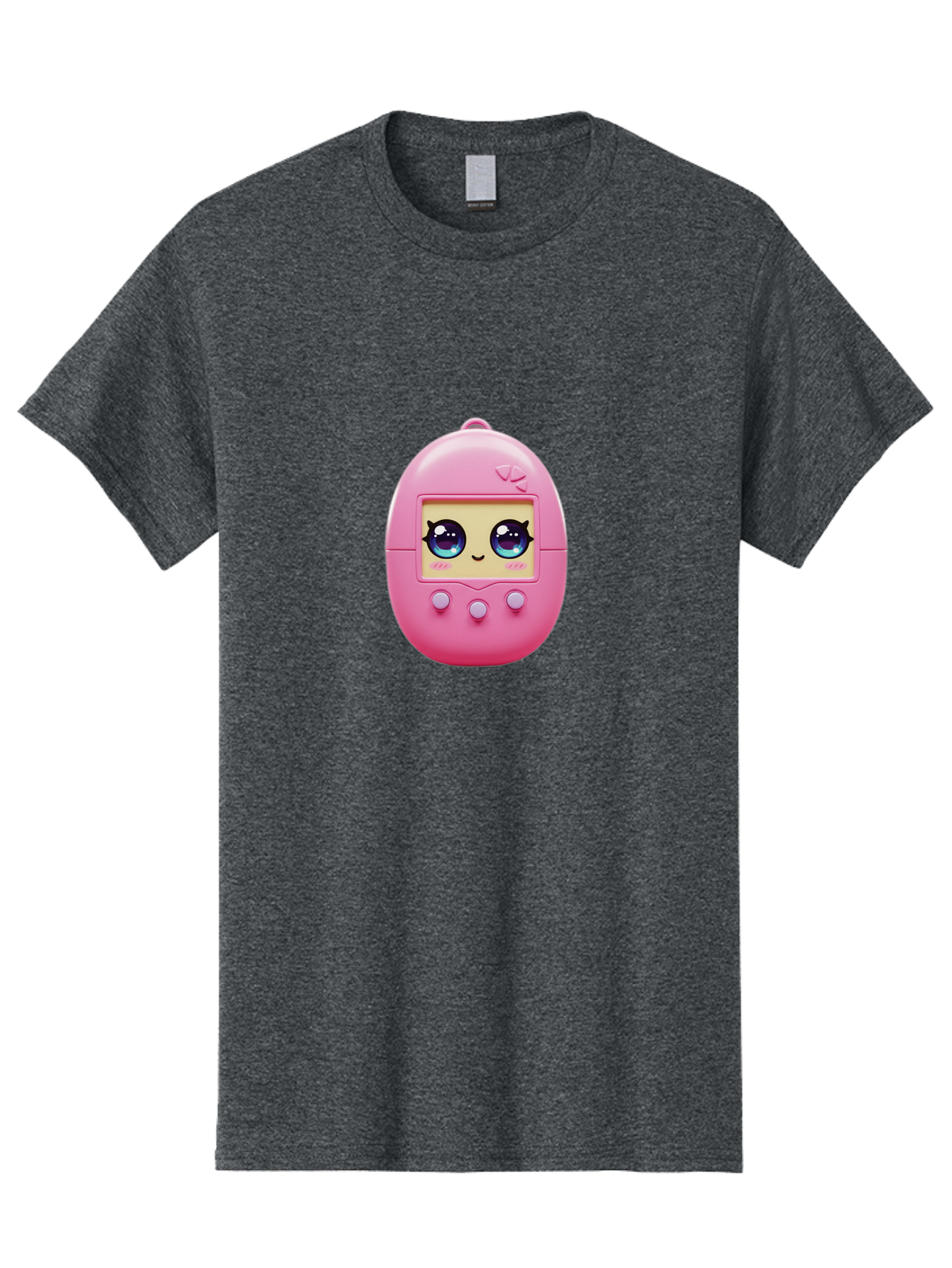 Tamagotchi-6 Men'S Graphic Tee, 100% Cotton, Comfortable Casual Summer Wear, Machine Washable, Pink Digital Pet, Cartoon Eyes, Kawaii Character, Nostalgia, Retro Gaming, Digital Creature Bab500 23