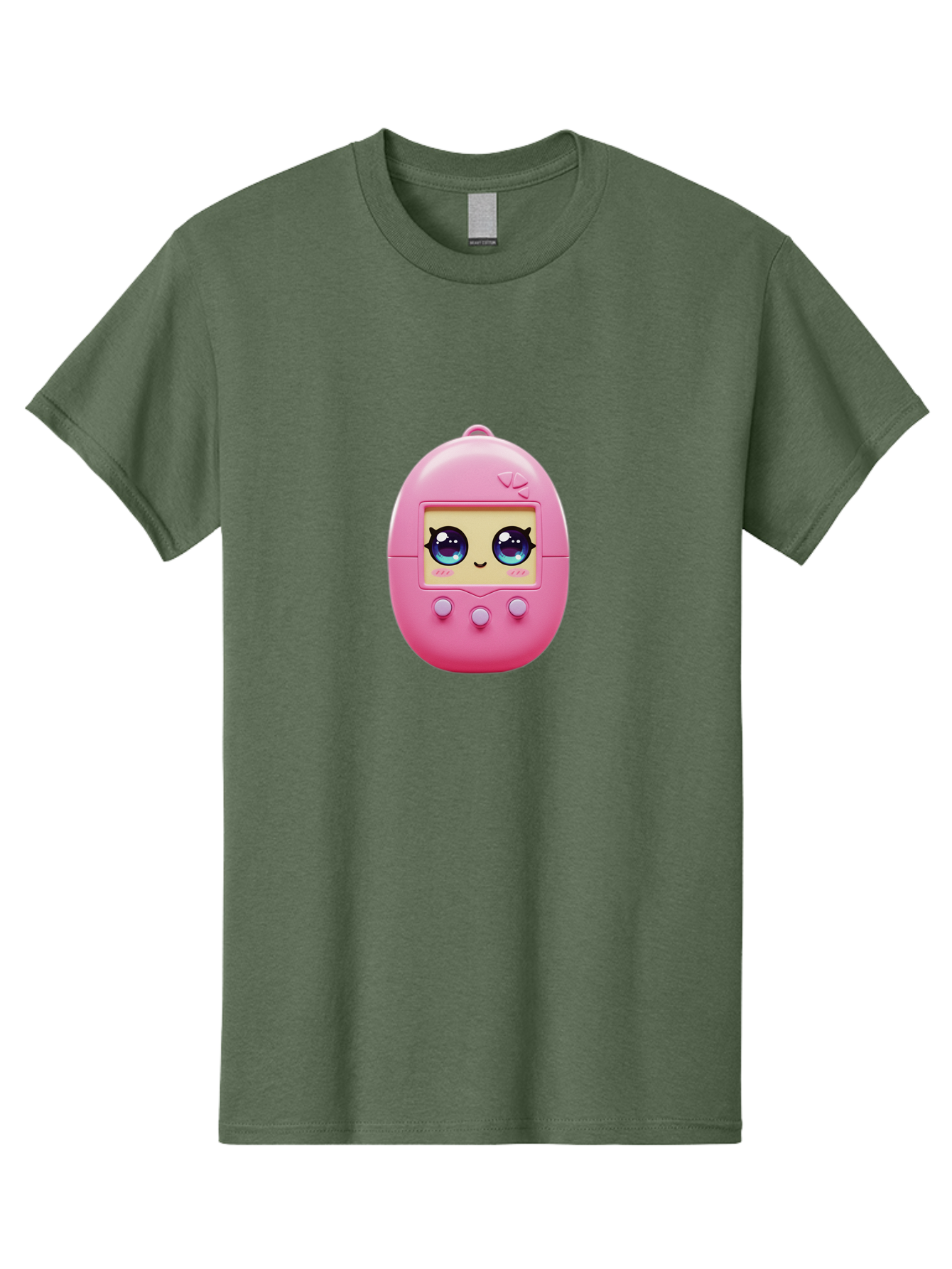 Tamagotchi-6 Men'S Graphic Tee, 100% Cotton, Comfortable Casual Summer Wear, Machine Washable, Pink Digital Pet, Cartoon Eyes, Kawaii Character, Nostalgia, Retro Gaming, Digital Creature Bab500 29