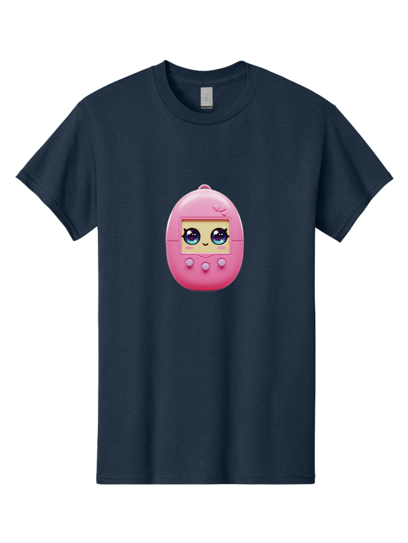 Tamagotchi-6 Men'S Graphic Tee, 100% Cotton, Comfortable Casual Summer Wear, Machine Washable, Pink Digital Pet, Cartoon Eyes, Kawaii Character, Nostalgia, Retro Gaming, Digital Creature Bab500 27