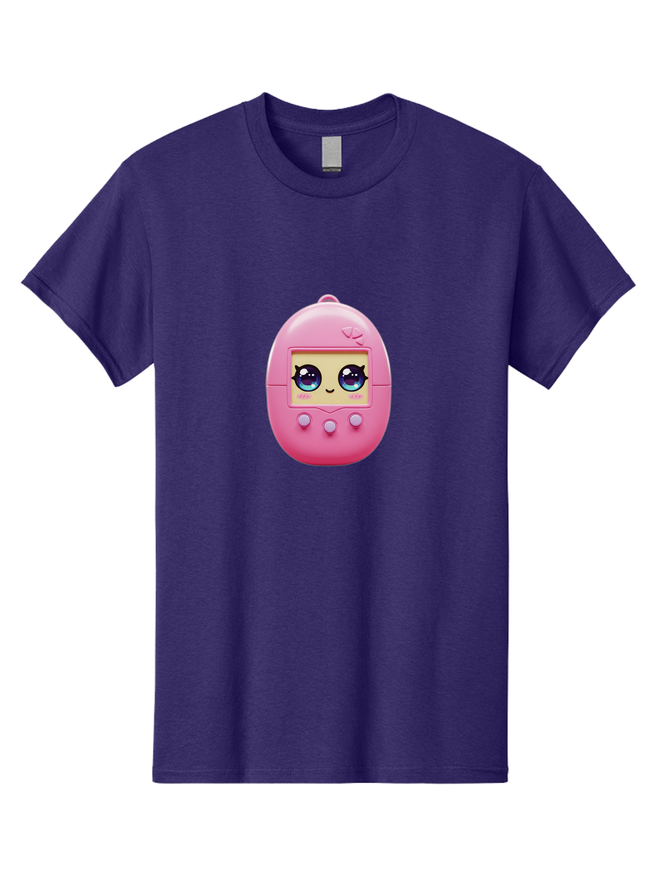 Tamagotchi-6 Men'S Graphic Tee, 100% Cotton, Comfortable Casual Summer Wear, Machine Washable, Pink Digital Pet, Cartoon Eyes, Kawaii Character, Nostalgia, Retro Gaming, Digital Creature Bab500 9