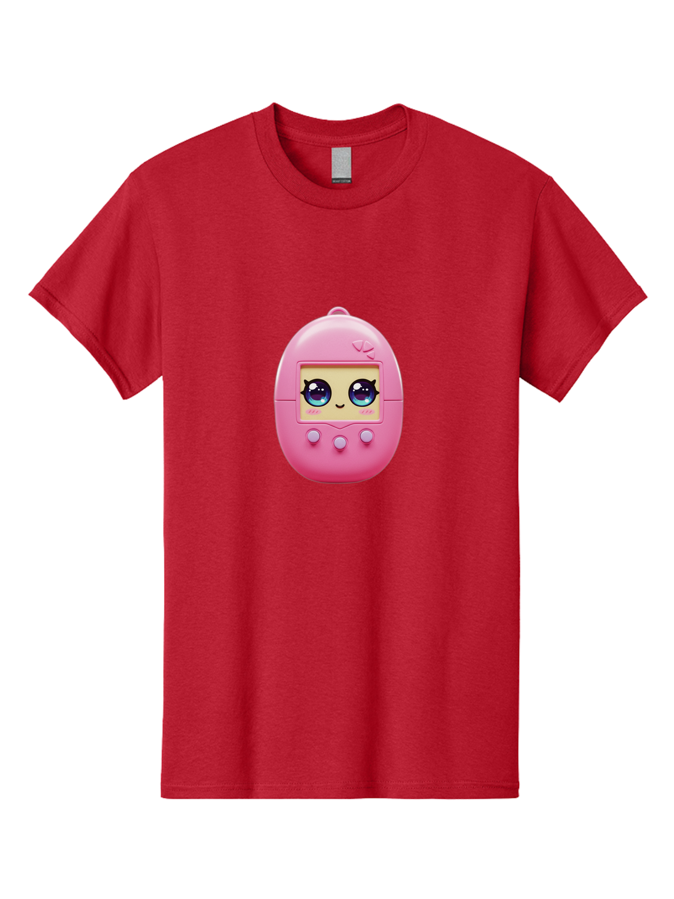 Tamagotchi-6 Men'S Graphic Tee, 100% Cotton, Comfortable Casual Summer Wear, Machine Washable, Pink Digital Pet, Cartoon Eyes, Kawaii Character, Nostalgia, Retro Gaming, Digital Creature Bab500 13