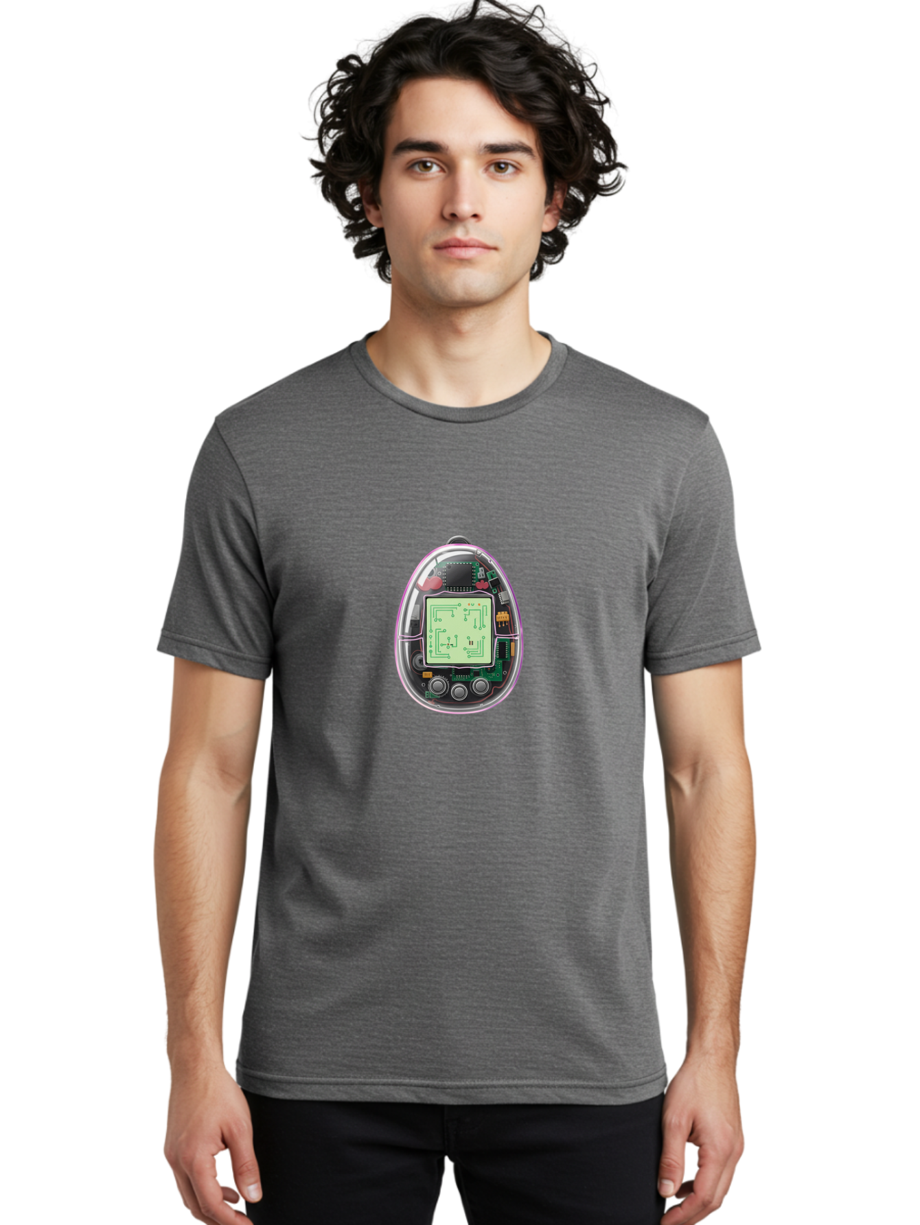 Tamagotchi-9 Men'S Graphic Tee, 100% Cotton, Comfortable Casual Summer Wear, Machine Washable, Retro Digital Pet, Tamagotchi Toy, Nostalgic Gadget, Handheld Game, Digital Creature, Circuitry, Buttons, Electronic Device, Retro Gaming, Bab503 21