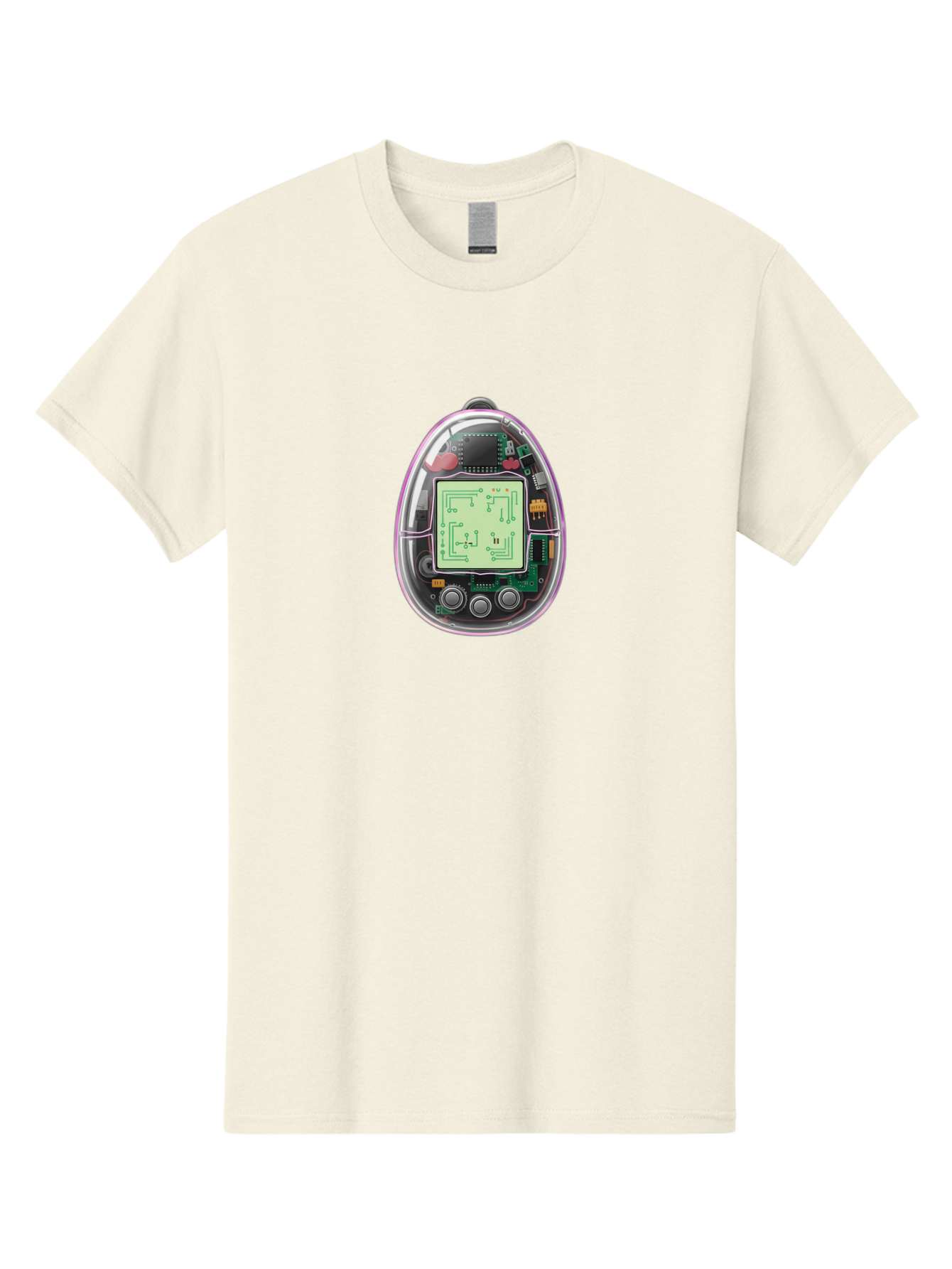Tamagotchi-9 Men'S Graphic Tee, 100% Cotton, Comfortable Casual Summer Wear, Machine Washable, Retro Digital Pet, Tamagotchi Toy, Nostalgic Gadget, Handheld Game, Digital Creature, Circuitry, Buttons, Electronic Device, Retro Gaming, Bab503 3