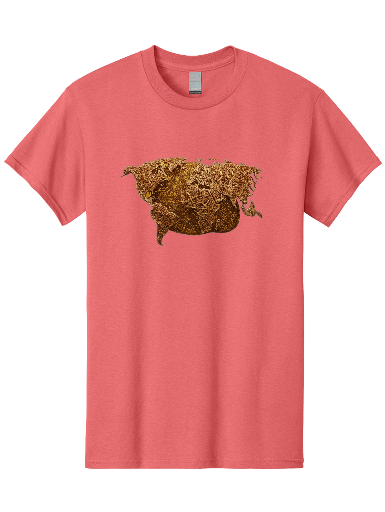 United-States-Map Men'S Graphic Tee, 100% Cotton, Comfortable Casual Summer Wear, Machine Washable, Abstract Map, Usa, Intricate Lines, Earthy Tones, Complex Patterns, Artistic Representation, Geographic Illustration, Detailed Artwork, Bab566 12