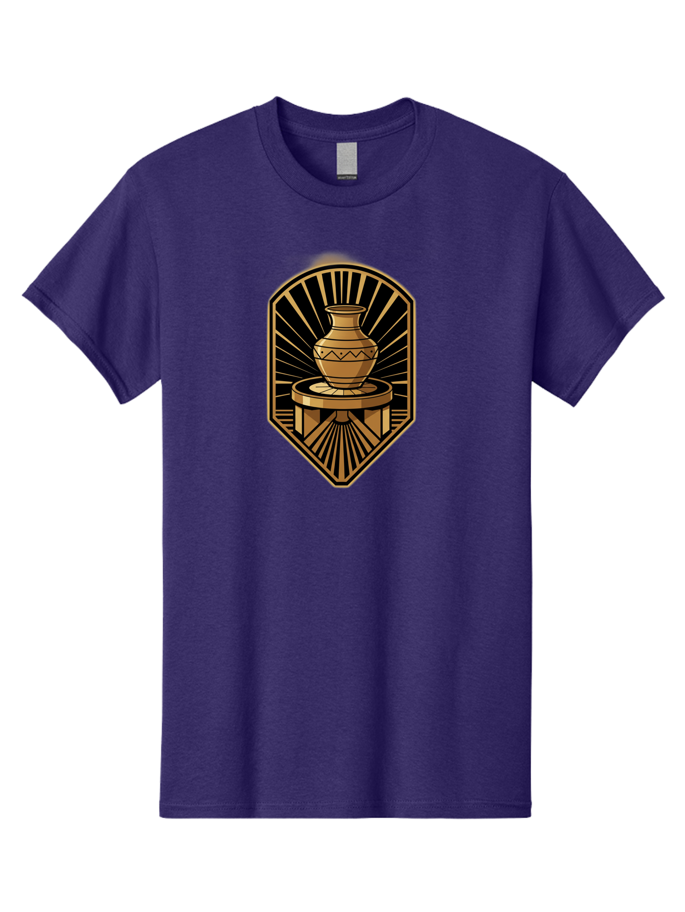 Vase-On-Pedestal Men'S Graphic Tee, 100% Cotton, Comfortable Casual Summer Wear, Machine Washable, Golden Vase, Decorative Pot, Ornate Design, Geometric Patterns, Luxurious Feel, Ancient Artifact, Stylish Decor, Elegant Display, Bab569 12