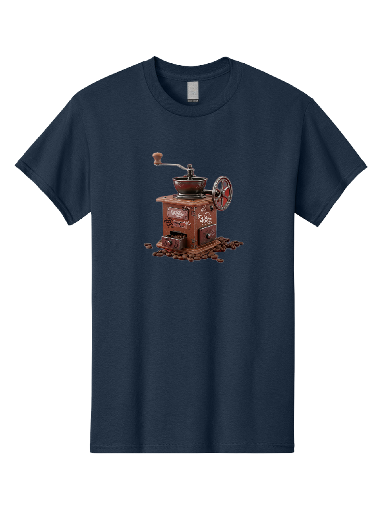 Vintage-Coffee-Grinder-Cafe Men'S Graphic Tee, 100% Cotton, Comfortable Casual Summer Wear, Machine Washable, Vintage Coffee Grinder, Antique Machinery, Manual Grinding, Coffee Beans, Old-Fashioned, Nostalgic Kitchen, Coffee Lover, Bab572 14