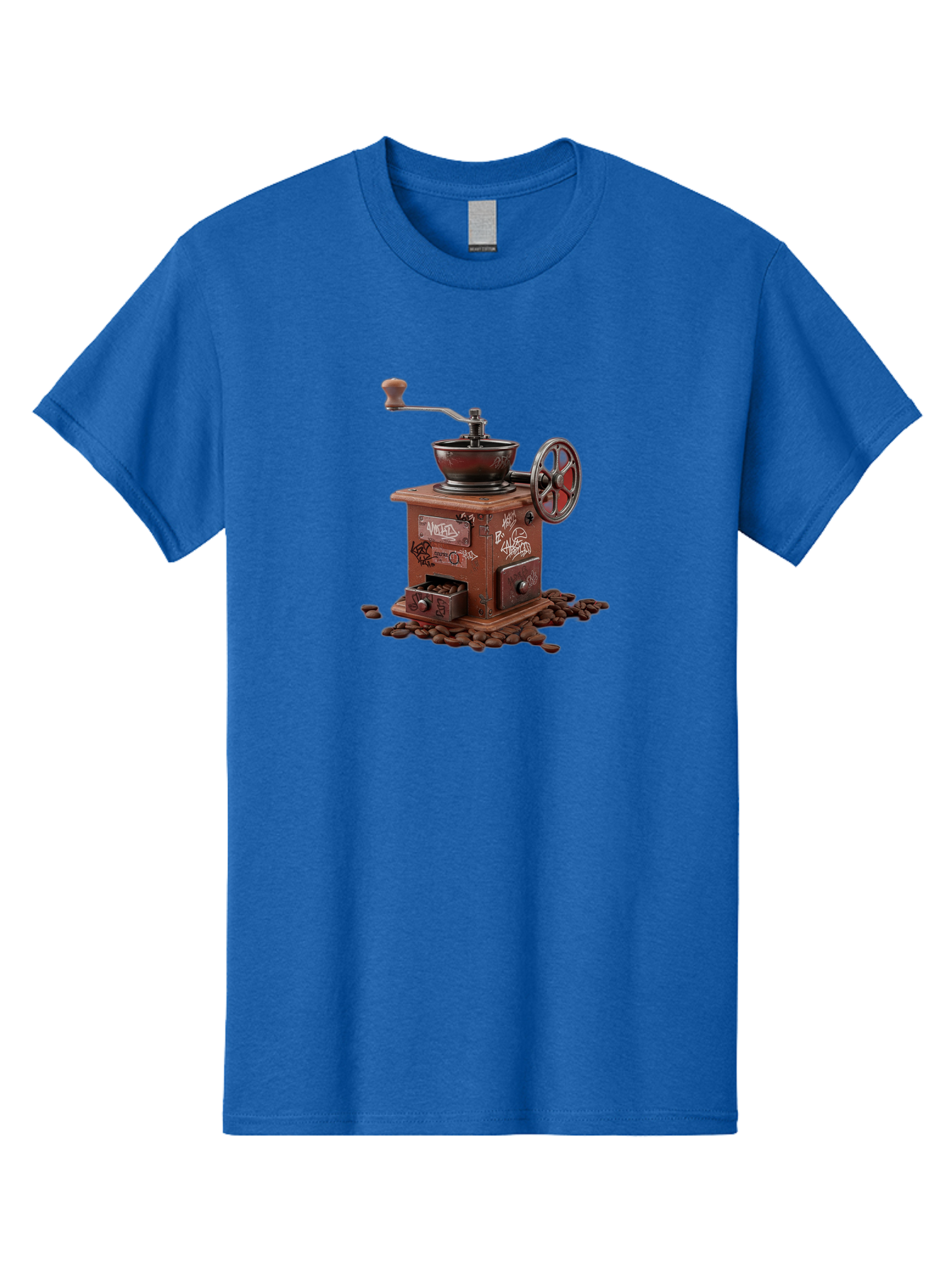 Vintage-Coffee-Grinder-Cafe Men'S Graphic Tee, 100% Cotton, Comfortable Casual Summer Wear, Machine Washable, Vintage Coffee Grinder, Antique Machinery, Manual Grinding, Coffee Beans, Old-Fashioned, Nostalgic Kitchen, Coffee Lover, Bab572 15
