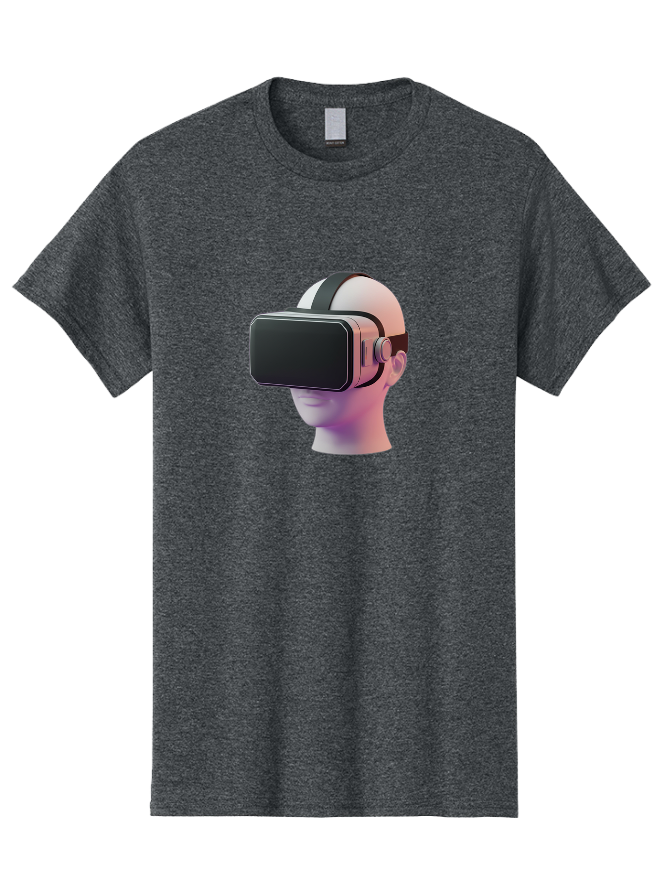 Vr-Headset-Mannequin Men'S Graphic Tee, 100% Cotton, Comfortable Casual Summer Wear, Machine Washable, Virtual Reality Headset, Vr Technology, Futuristic Design, Sleek Black, Modern Gadgets, Gaming, Immersive Experience, Innovative Tech Bab573 5