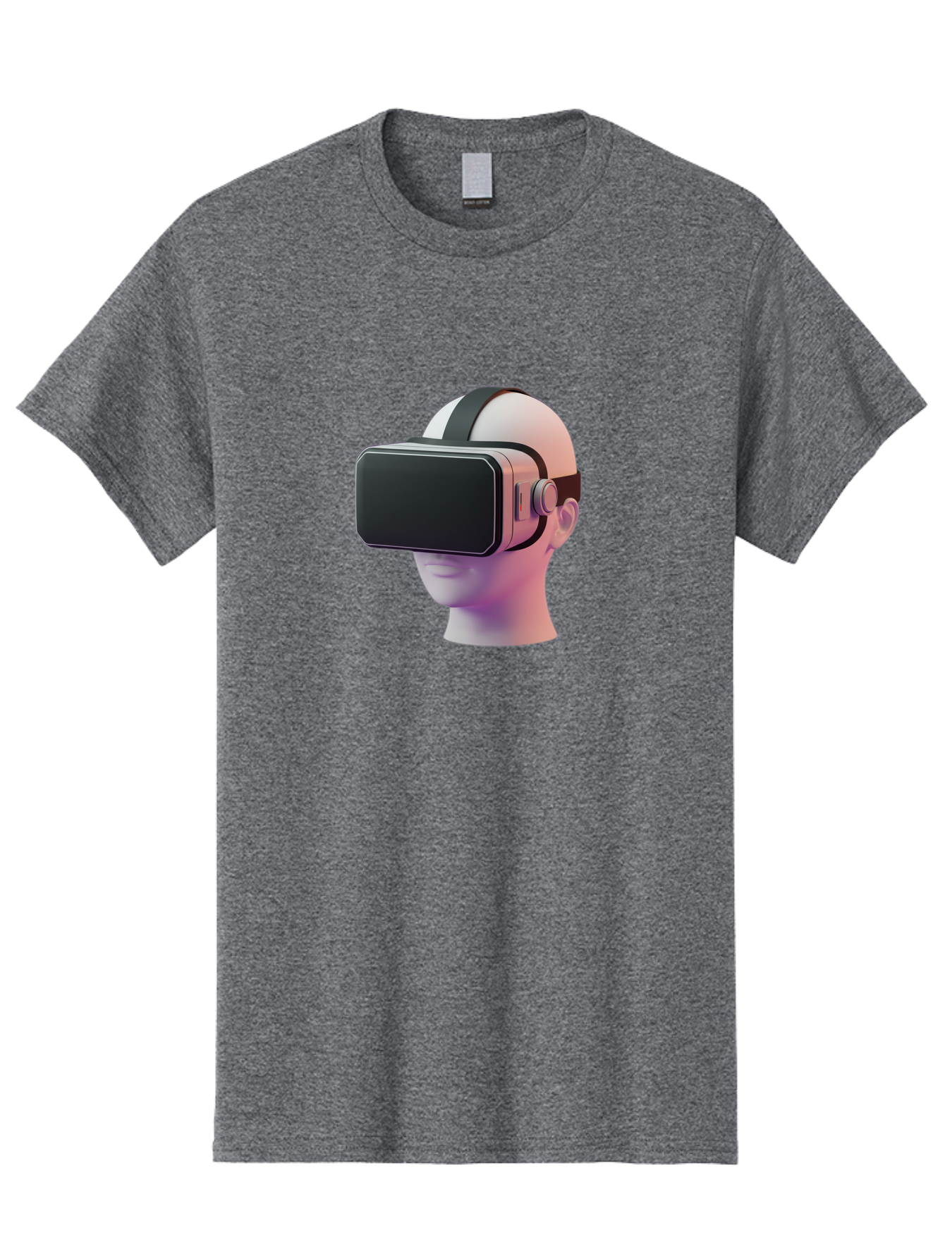 Vr-Headset-Mannequin Men'S Graphic Tee, 100% Cotton, Comfortable Casual Summer Wear, Machine Washable, Virtual Reality Headset, Vr Technology, Futuristic Design, Sleek Black, Modern Gadgets, Gaming, Immersive Experience, Innovative Tech Bab573 4