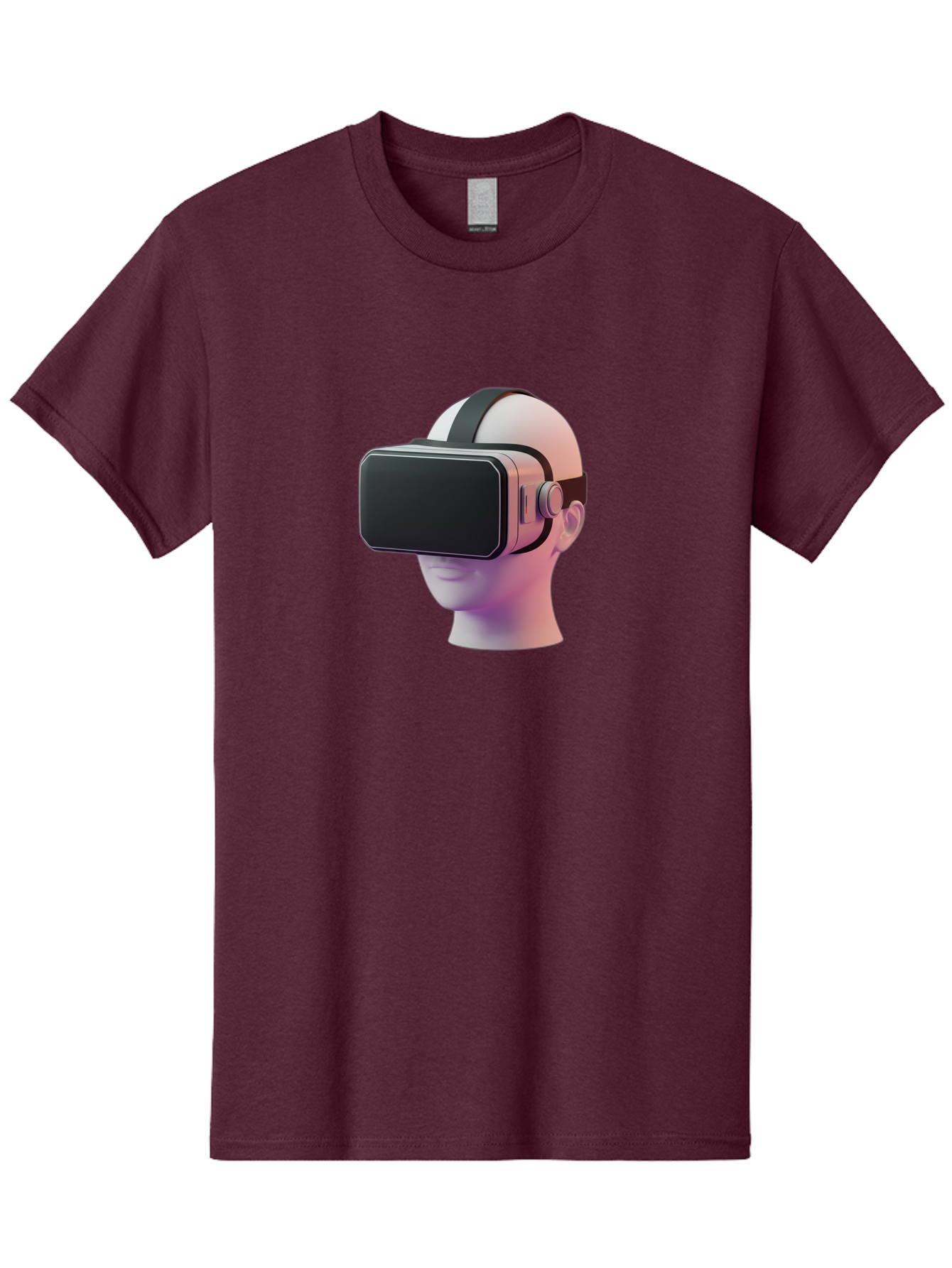 Vr-Headset-Mannequin Men'S Graphic Tee, 100% Cotton, Comfortable Casual Summer Wear, Machine Washable, Virtual Reality Headset, Vr Technology, Futuristic Design, Sleek Black, Modern Gadgets, Gaming, Immersive Experience, Innovative Tech Bab573 3