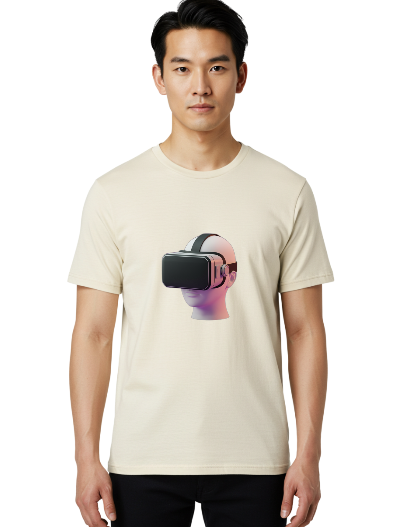 Vr-Headset-Mannequin Men'S Graphic Tee, 100% Cotton, Comfortable Casual Summer Wear, Machine Washable, Virtual Reality Headset, Vr Technology, Futuristic Design, Sleek Black, Modern Gadgets, Gaming, Immersive Experience, Innovative Tech Bab573 28
