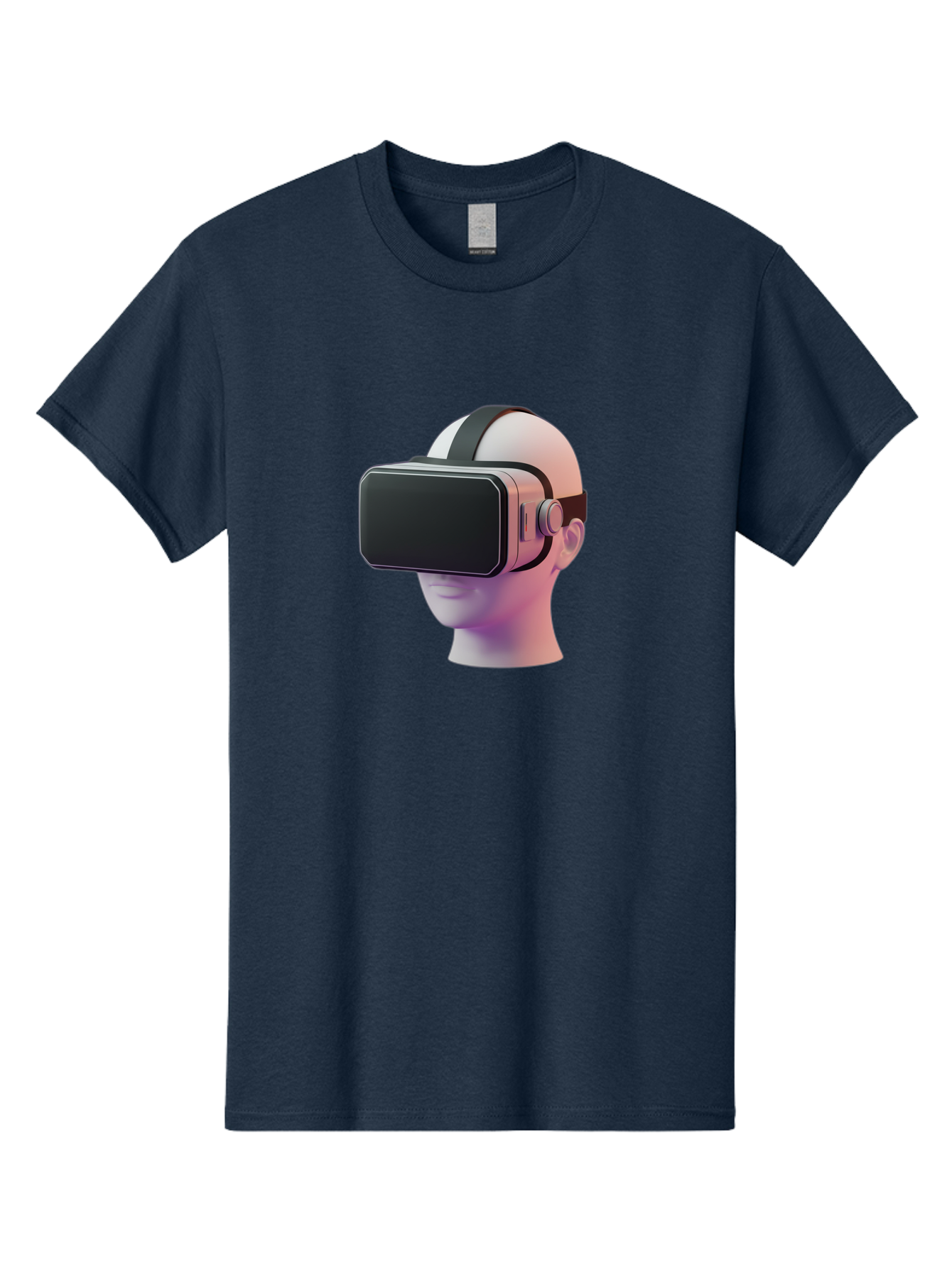 Vr-Headset-Mannequin Men'S Graphic Tee, 100% Cotton, Comfortable Casual Summer Wear, Machine Washable, Virtual Reality Headset, Vr Technology, Futuristic Design, Sleek Black, Modern Gadgets, Gaming, Immersive Experience, Innovative Tech Bab573 6