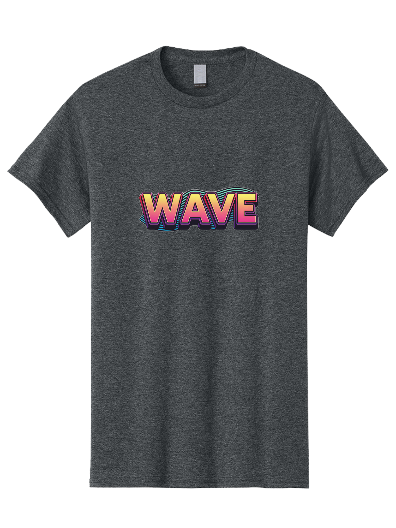 Wave Men'S Graphic Tee, 100% Cotton, Comfortable Casual Summer Wear, Machine Washable, Stylish Typography, Gradient Text, Wavy Design, Vibrant Colors, Modern Graphics, Bold Font, Retro Aesthetic, Colorful Illustration Bab578 14