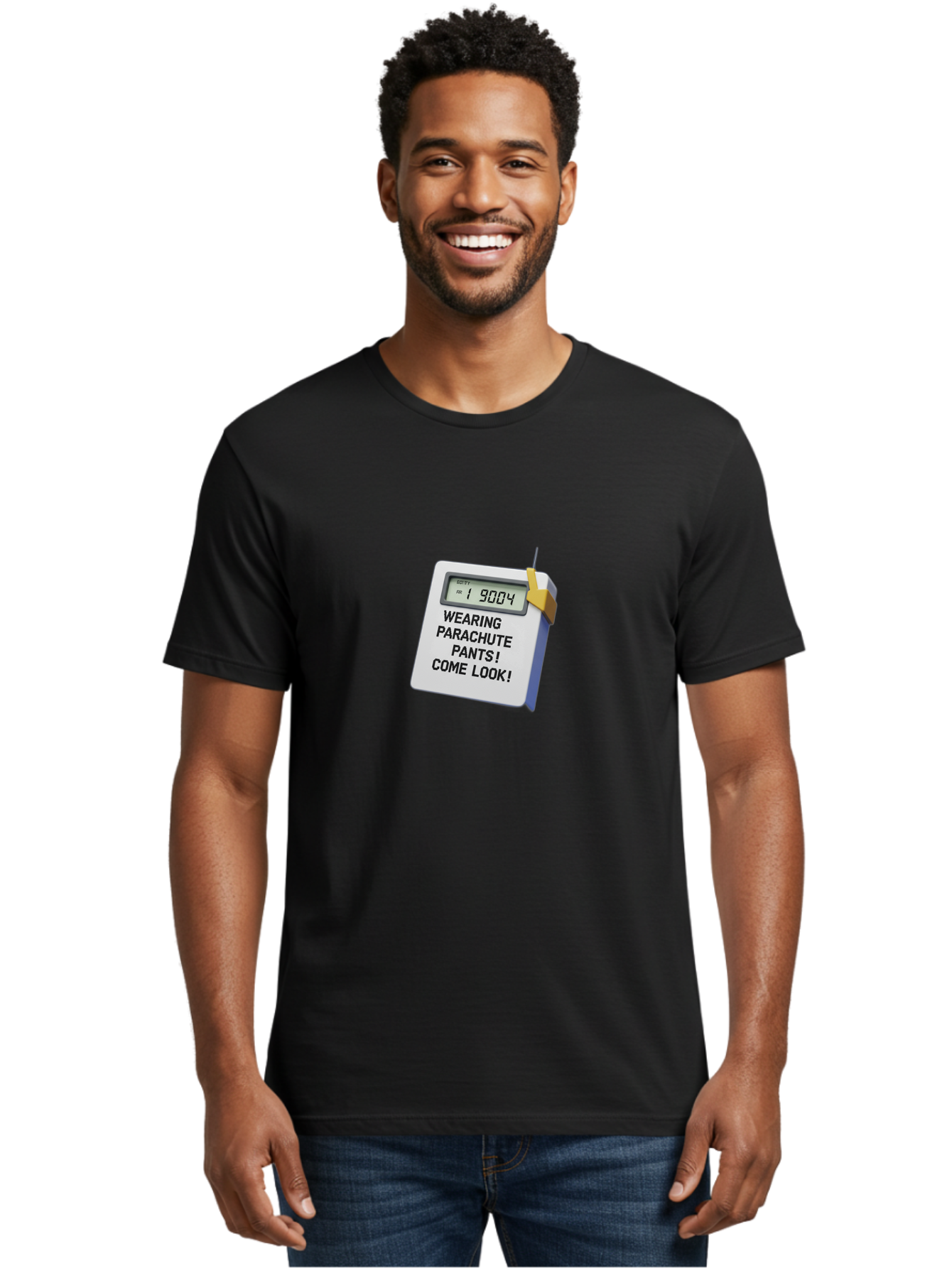 Wearing-Parachute-Pants-Come-Look Men'S Graphic Tee, 100% Cotton, Comfortable Casual Summer Wear, Machine Washable, Digital Calendar, 3D Rendering, Novelty Calendar, Fun Text, Parachute Pants Reference, Retro Fashion, 90S Nostalgia, Bab579 16