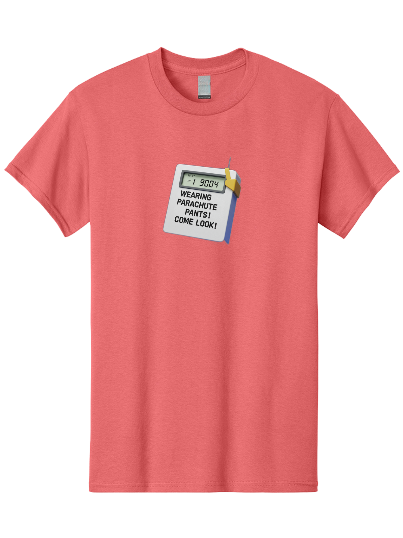 Wearing-Parachute-Pants-Come-Look Men'S Graphic Tee, 100% Cotton, Comfortable Casual Summer Wear, Machine Washable, Digital Calendar, 3D Rendering, Novelty Calendar, Fun Text, Parachute Pants Reference, Retro Fashion, 90S Nostalgia, Bab579 9