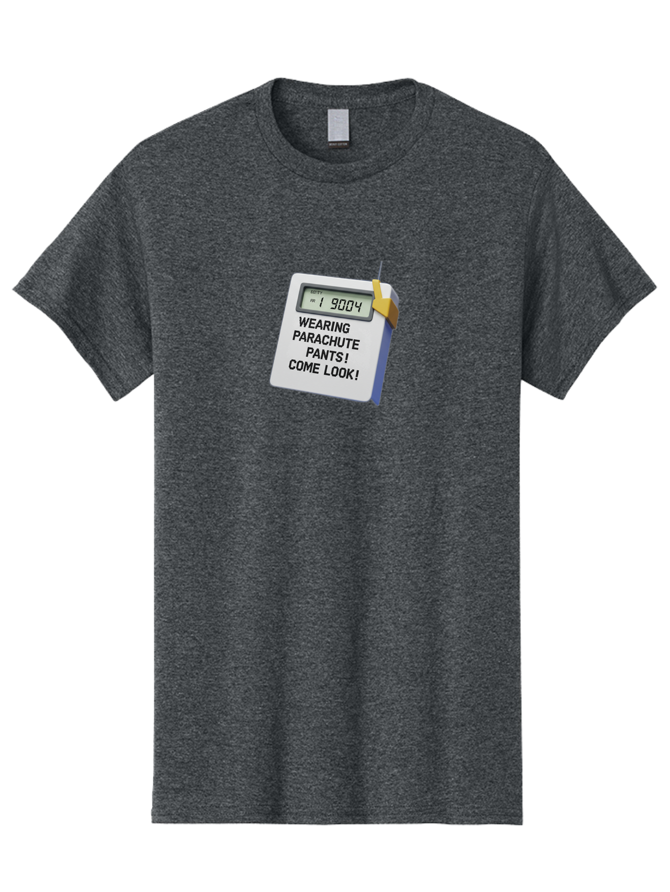 Wearing-Parachute-Pants-Come-Look Men'S Graphic Tee, 100% Cotton, Comfortable Casual Summer Wear, Machine Washable, Digital Calendar, 3D Rendering, Novelty Calendar, Fun Text, Parachute Pants Reference, Retro Fashion, 90S Nostalgia, Bab579 15