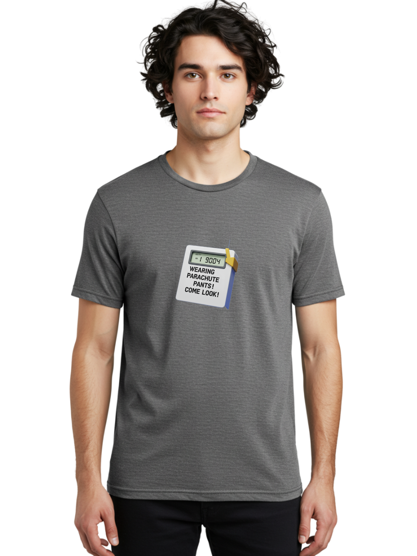 Wearing-Parachute-Pants-Come-Look Men'S Graphic Tee, 100% Cotton, Comfortable Casual Summer Wear, Machine Washable, Digital Calendar, 3D Rendering, Novelty Calendar, Fun Text, Parachute Pants Reference, Retro Fashion, 90S Nostalgia, Bab579 27