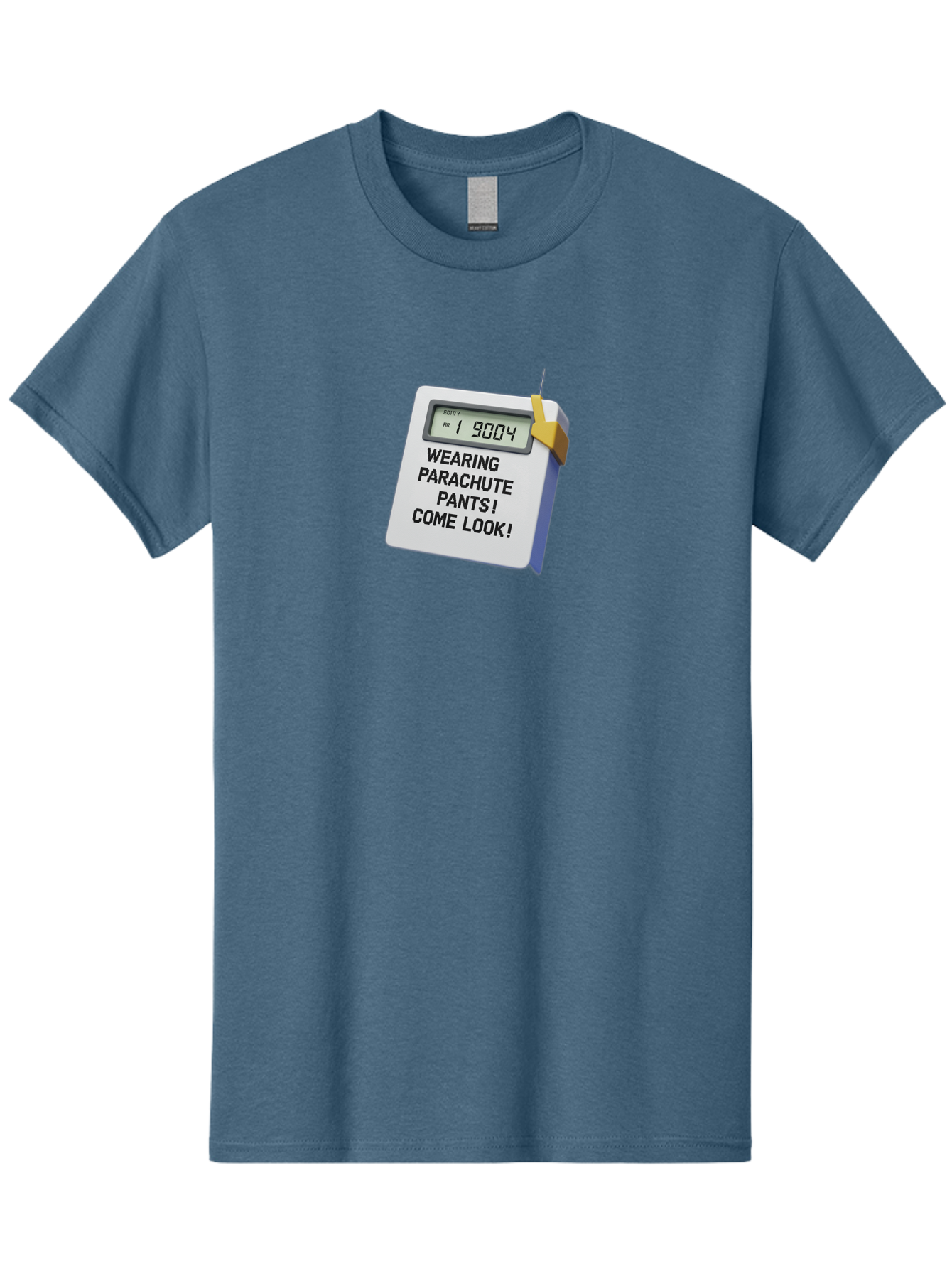 Wearing-Parachute-Pants-Come-Look Men'S Graphic Tee, 100% Cotton, Comfortable Casual Summer Wear, Machine Washable, Digital Calendar, 3D Rendering, Novelty Calendar, Fun Text, Parachute Pants Reference, Retro Fashion, 90S Nostalgia, Bab579 14