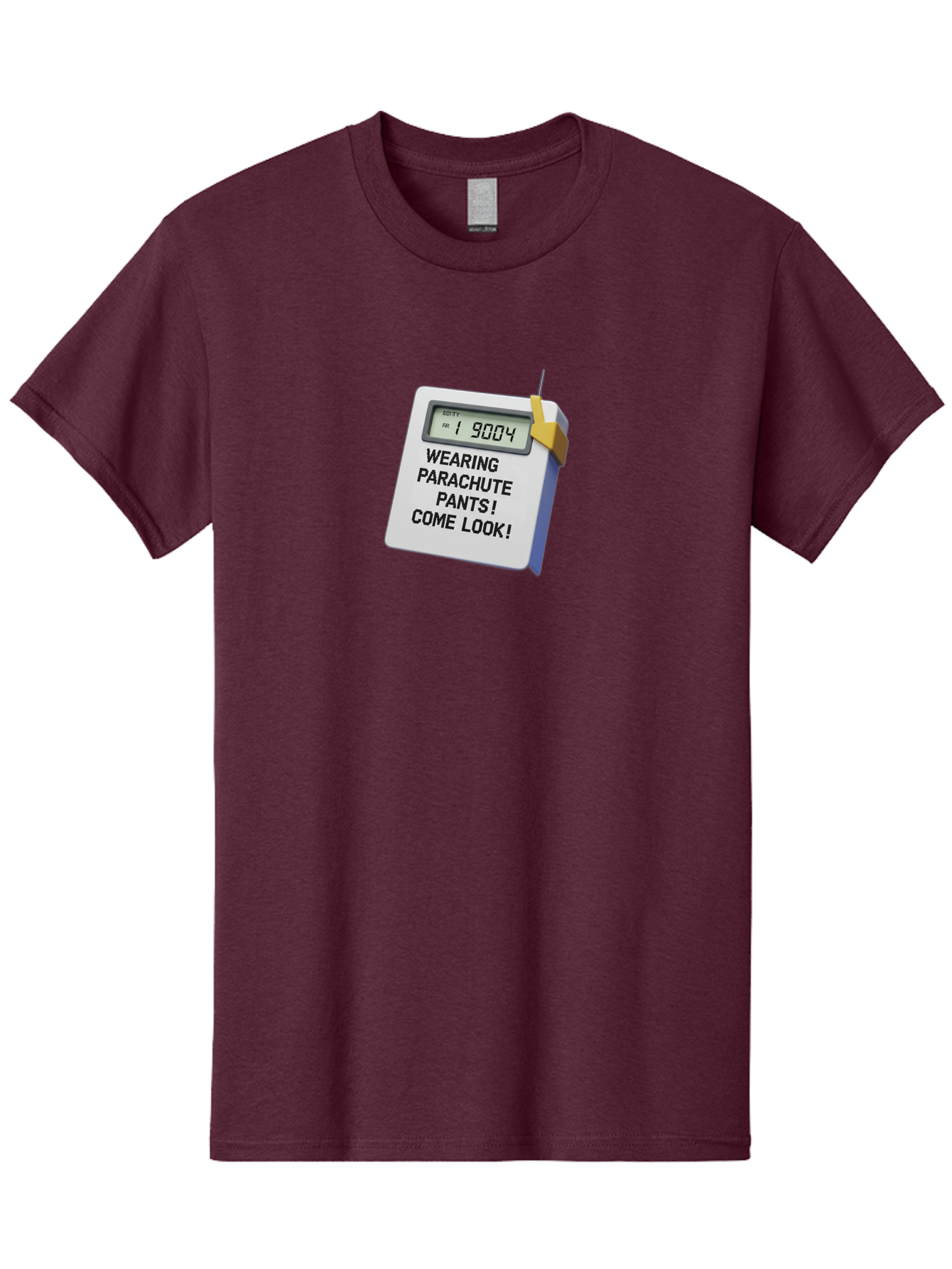 Wearing-Parachute-Pants-Come-Look Men'S Graphic Tee, 100% Cotton, Comfortable Casual Summer Wear, Machine Washable, Digital Calendar, 3D Rendering, Novelty Calendar, Fun Text, Parachute Pants Reference, Retro Fashion, 90S Nostalgia, Bab579 6