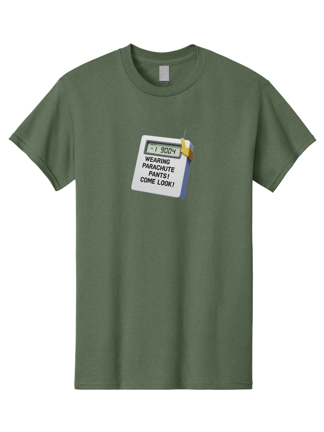 Wearing-Parachute-Pants-Come-Look Men'S Graphic Tee, 100% Cotton, Comfortable Casual Summer Wear, Machine Washable, Digital Calendar, 3D Rendering, Novelty Calendar, Fun Text, Parachute Pants Reference, Retro Fashion, 90S Nostalgia, Bab579 13