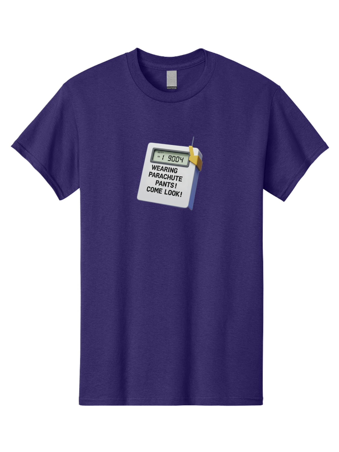 Wearing-Parachute-Pants-Come-Look Men'S Graphic Tee, 100% Cotton, Comfortable Casual Summer Wear, Machine Washable, Digital Calendar, 3D Rendering, Novelty Calendar, Fun Text, Parachute Pants Reference, Retro Fashion, 90S Nostalgia, Bab579 3