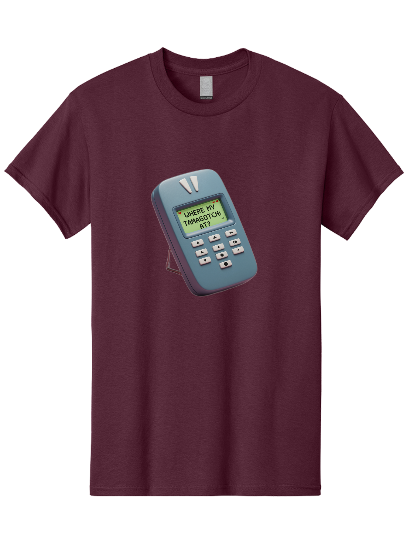 Where-My-Tamagotchi-At Men'S Graphic Tee, 100% Cotton, Comfortable Casual Summer Wear, Machine Washable, Retro Digital Pet, Nostalgic 90S Toy, Tamagotchi, Vintage Handheld Game, Classic Electronic Toy, Retro Gaming, Nostalgic Technology, Bab583 1