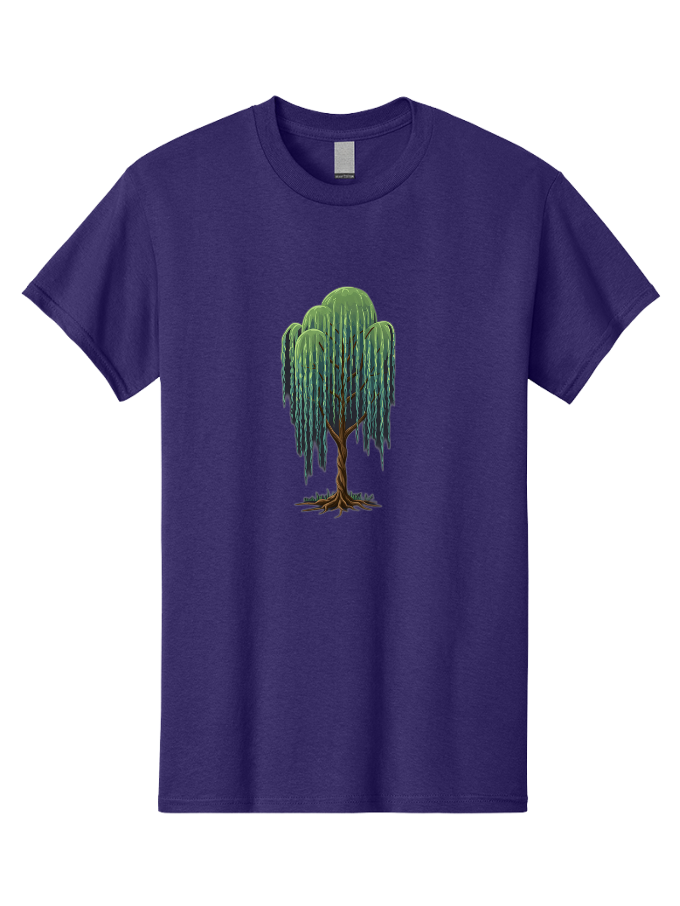 Willow-Tree Men'S Graphic Tee, 100% Cotton, Comfortable Casual Summer Wear, Machine Washable, Weeping Willow Tree, Twisted Trunk, Drooping Branches, Lush Foliage, Serene Landscape, Natural Scenery, Tree Roots Bab588 10